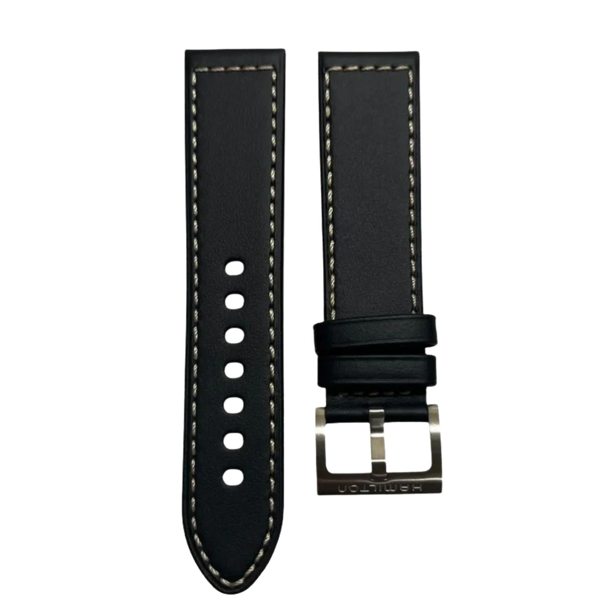 Hamilton Khaki Field 22mm Black Leather Strap H690000236