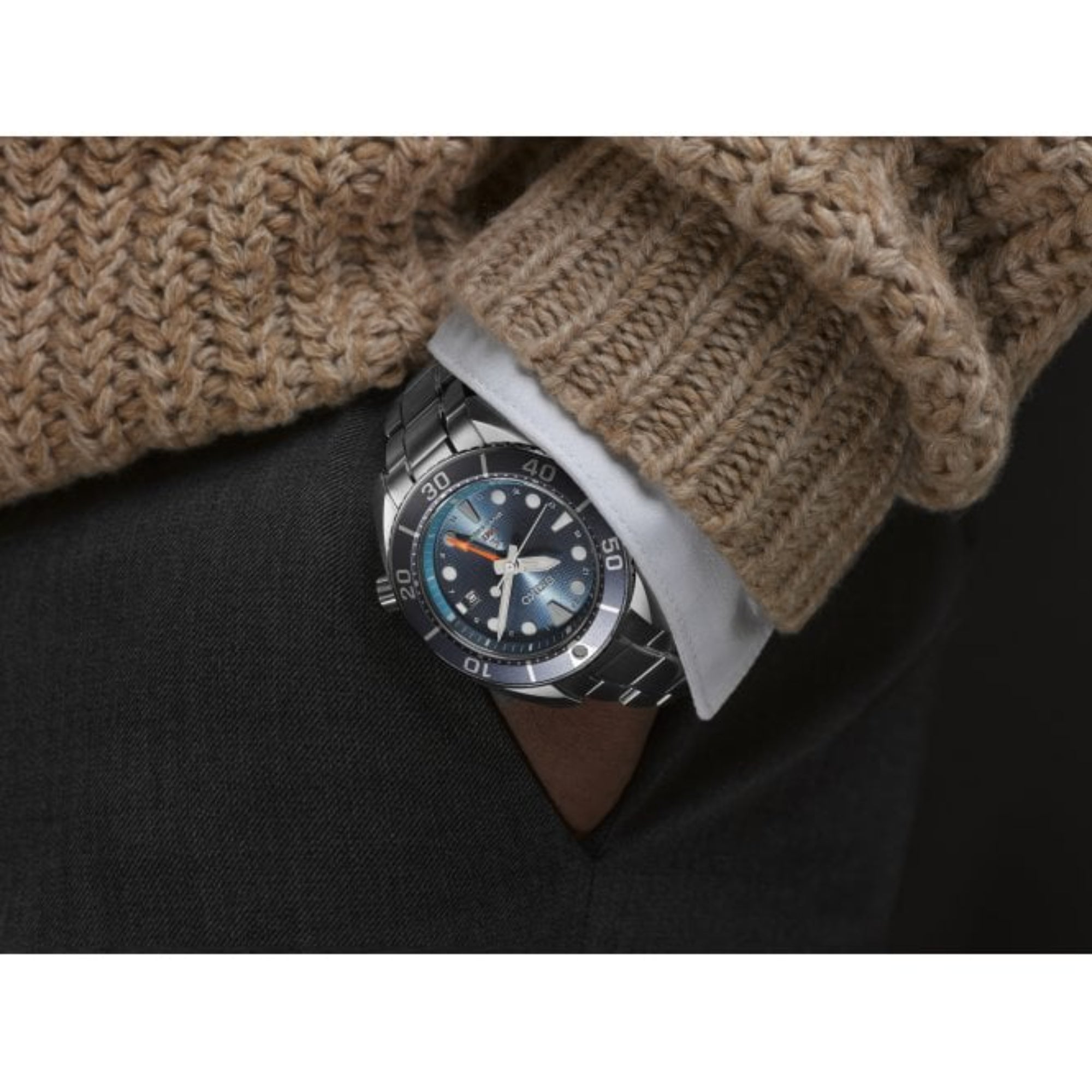 Seiko Prospex Aqua Sumo GMT Blue Dial Steel Bracelet Men's Watch SFK001J1