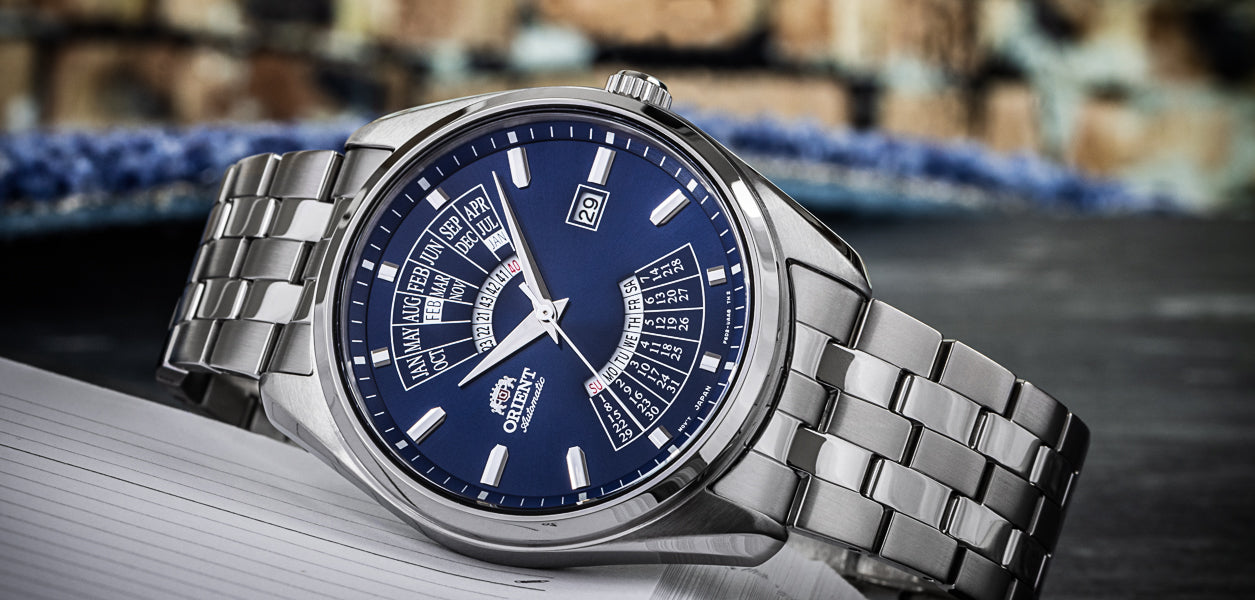 Orient Multi-Year Calendar Mechanical Blue Dial Stainless Steel Bracelet Men’s Watch RA-BA0003L10B