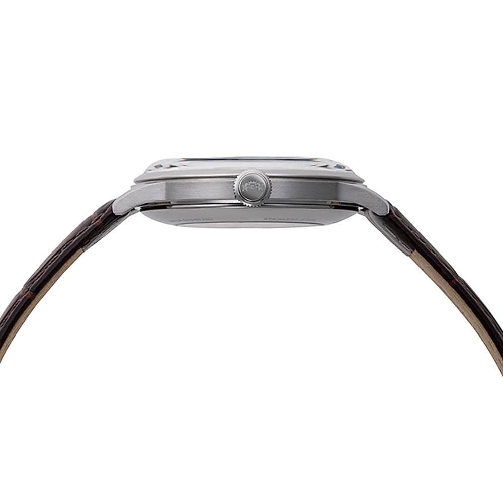Orient Bambino Open Heart White Dial Brown Leather Strap Men’s Watch RA-AG0002S30B