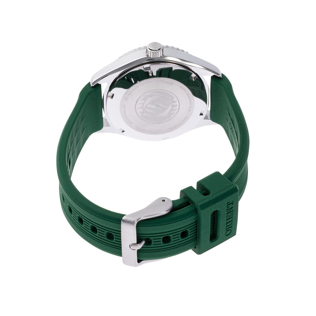 Orient Mako Automatic Green Dial Rubber Strap Unisex Dive Watch RA-AC0Q11E30B