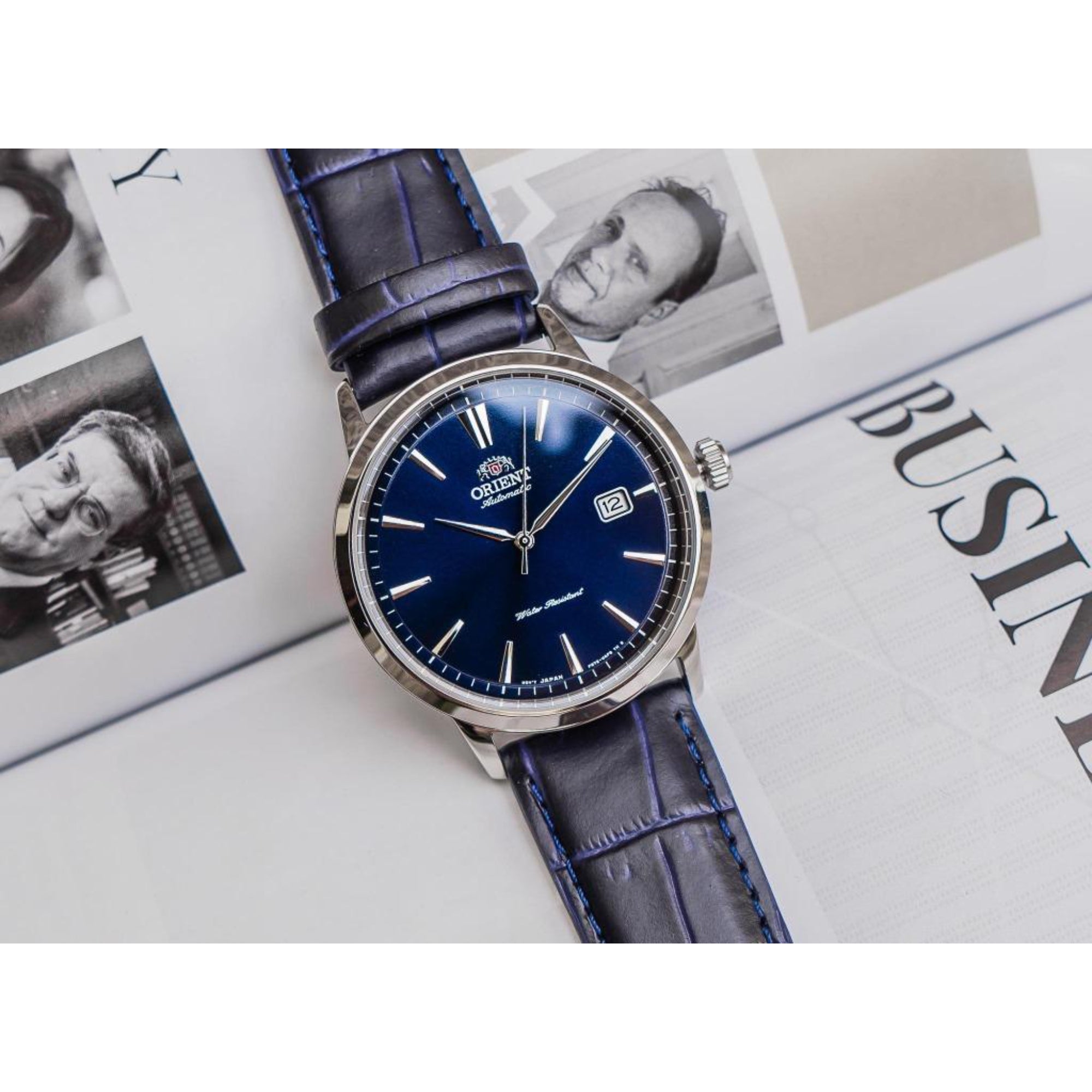 Orient Symphony III Classic Automatic Blue Dial Leather Strap Men’s Watch RA-AC0F06L30B