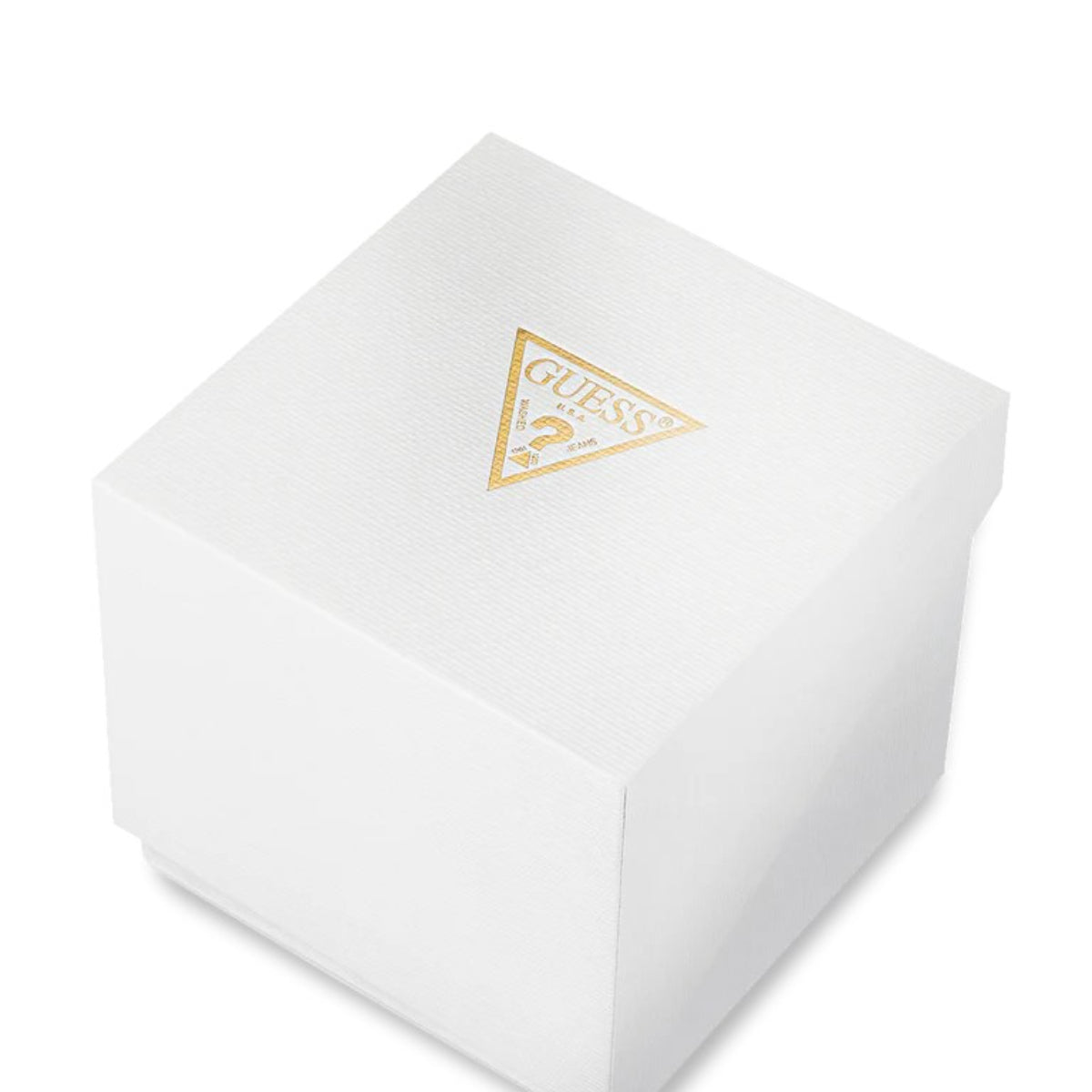 GUESS Badge Analogue Quartz Gold Dial Steel Strap Men's Watch GW0782G1