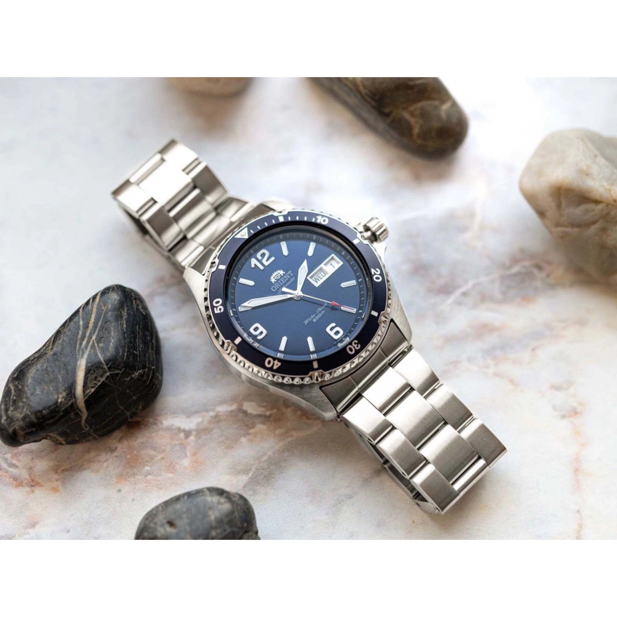 Orient Mako II Automatic Blue Dial Stainless Steel Bracelet Men’s Dive Watch TAA02002D9