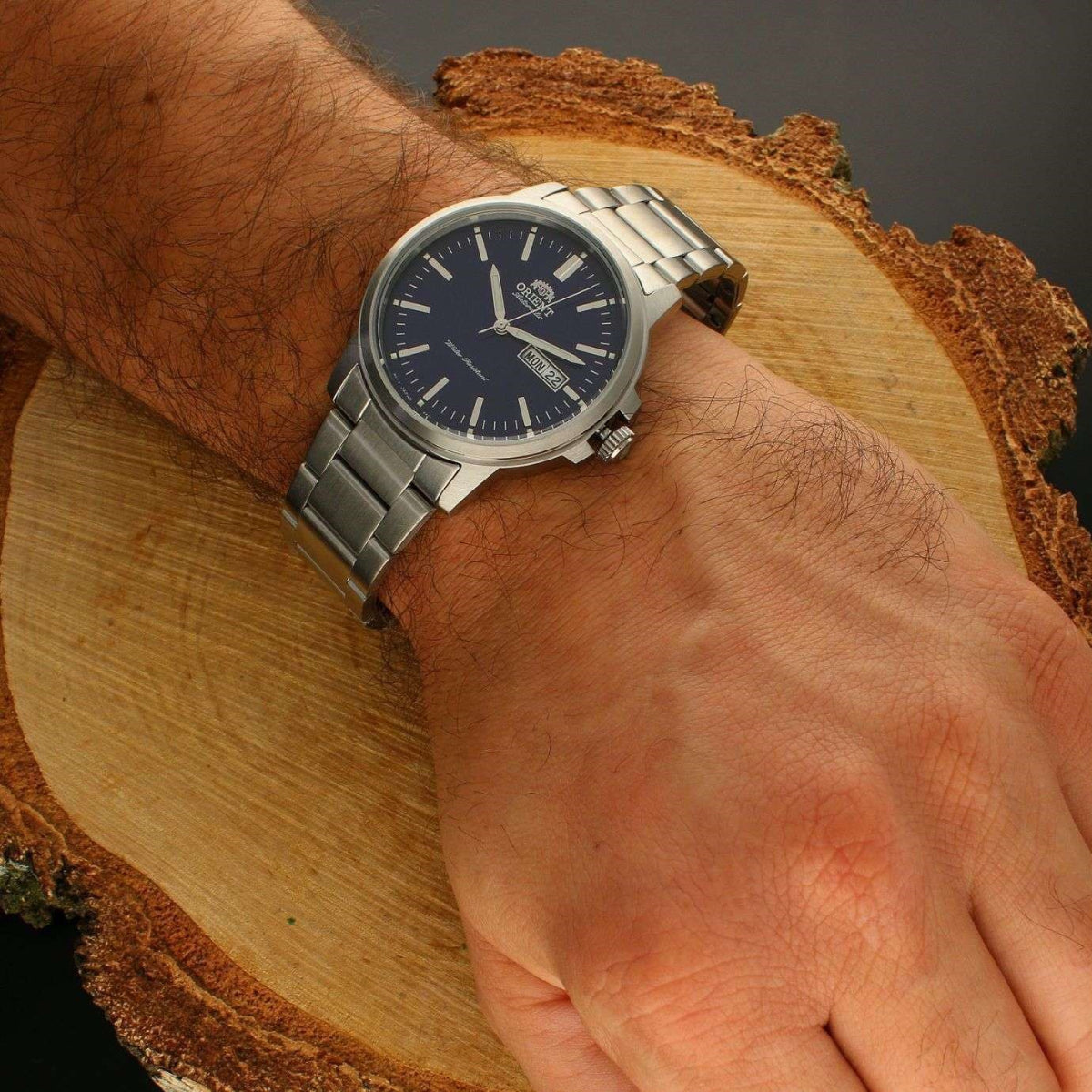 Orient Contemporary Automatic Blue Dial Steel Strap Men’s Watch RA-AA0C02L39B