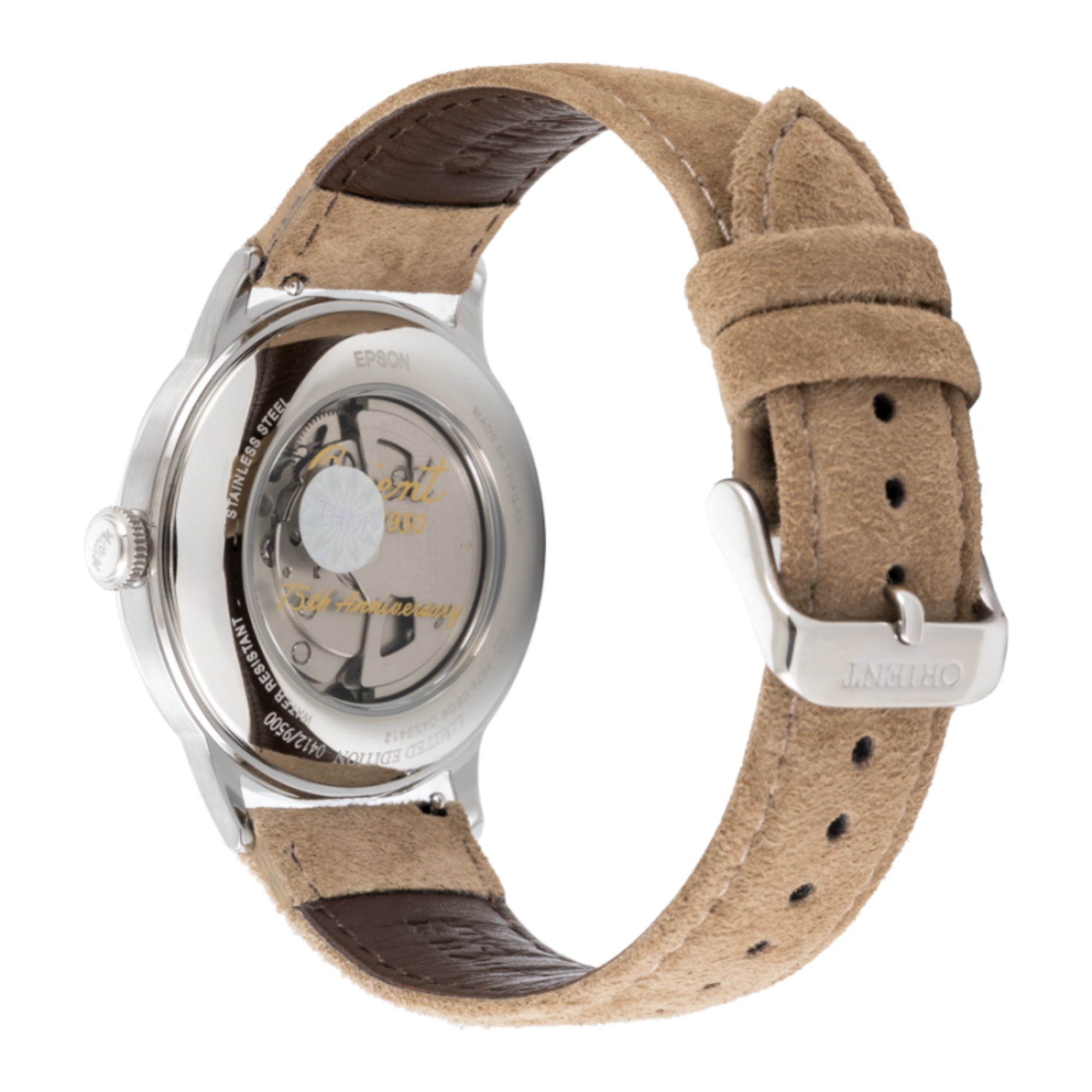 Orient Bambino Classic Vintage Style Silver Dial 75th Anniversary Limited Edition Men's Dress Watch RA-AC0027S30B