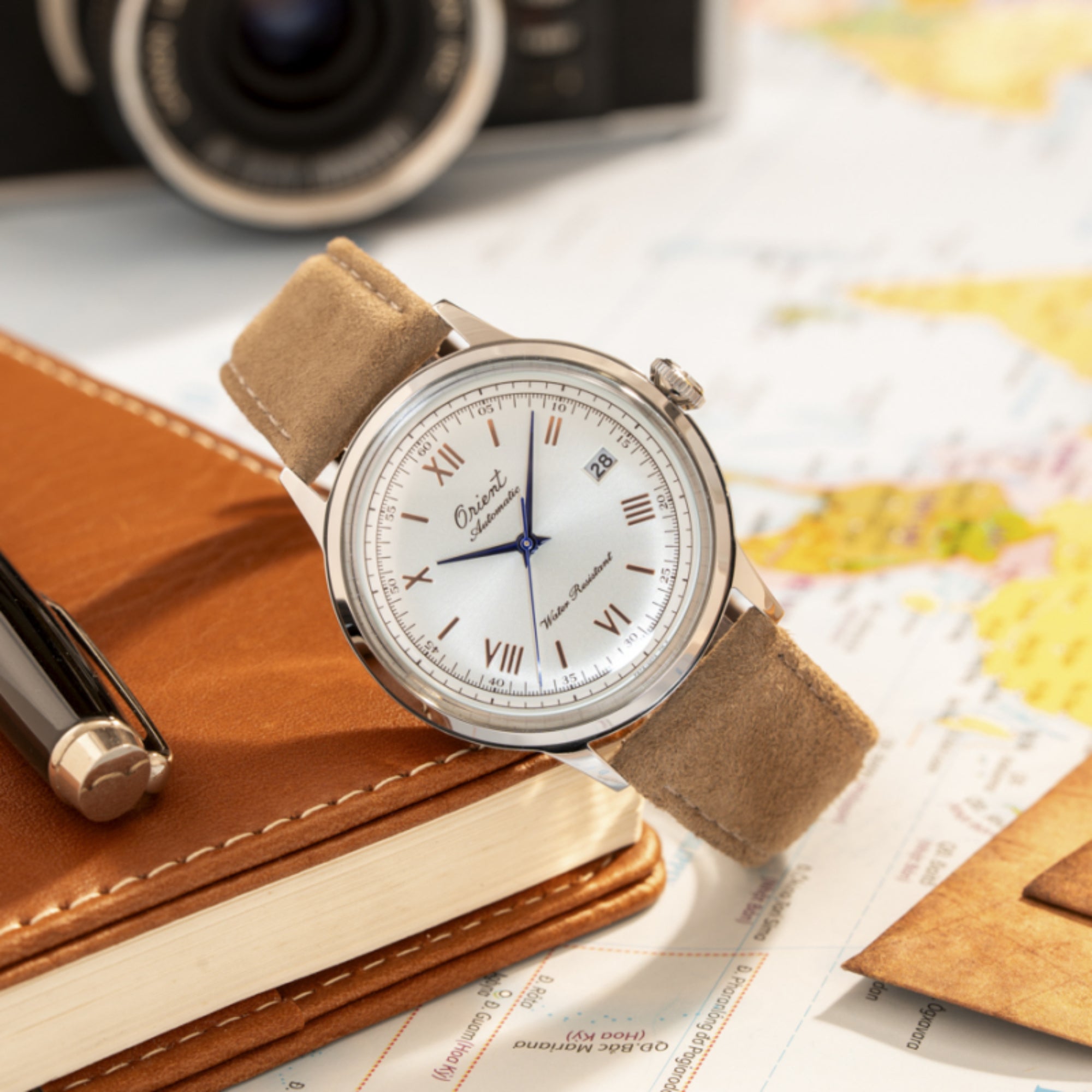 Orient Bambino Classic Vintage Style Silver Dial 75th Anniversary Limited Edition Men's Dress Watch RA-AC0027S30B