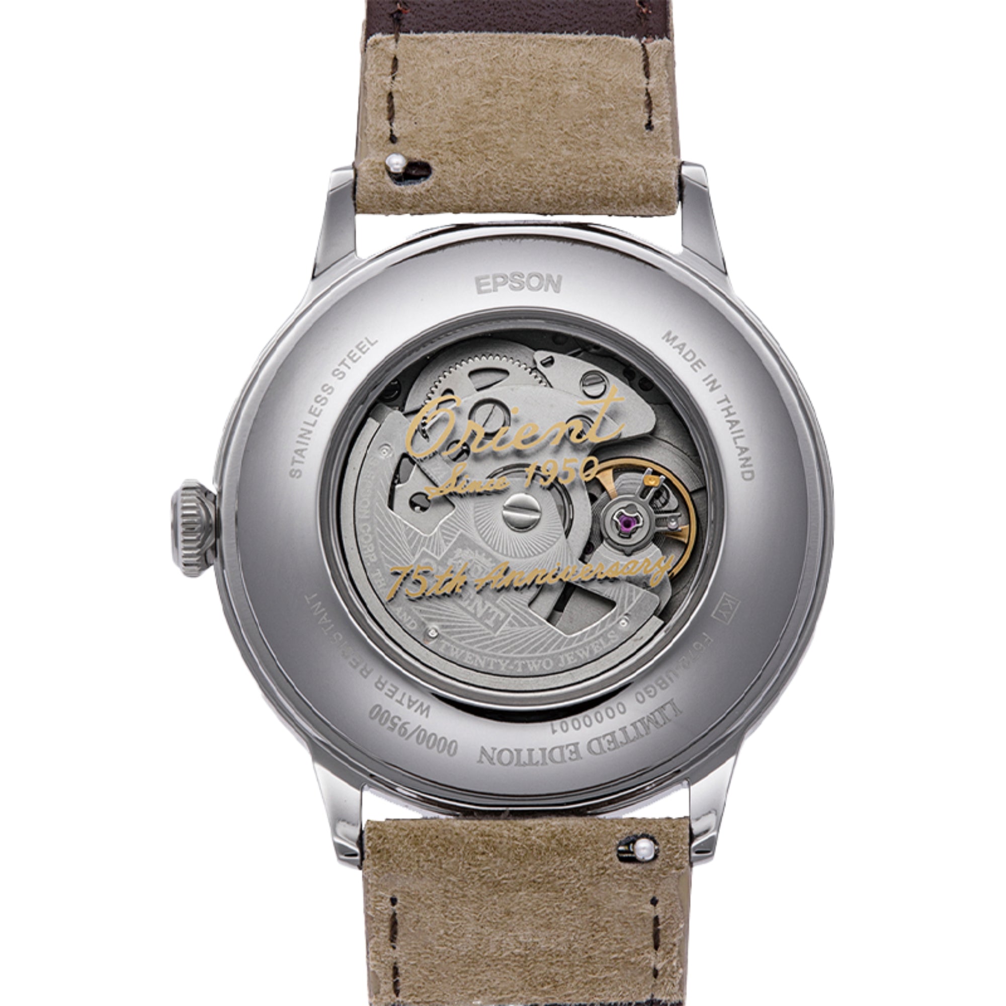 Orient Bambino Classic Vintage Style Silver Dial 75th Anniversary Limited Edition Men's Dress Watch RA-AC0027S30B