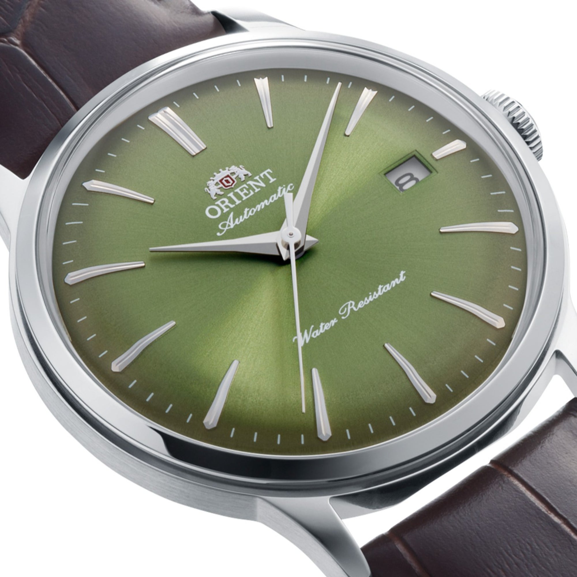 Orient Bambino RA-AC0029E30B domed crystal and case side profile