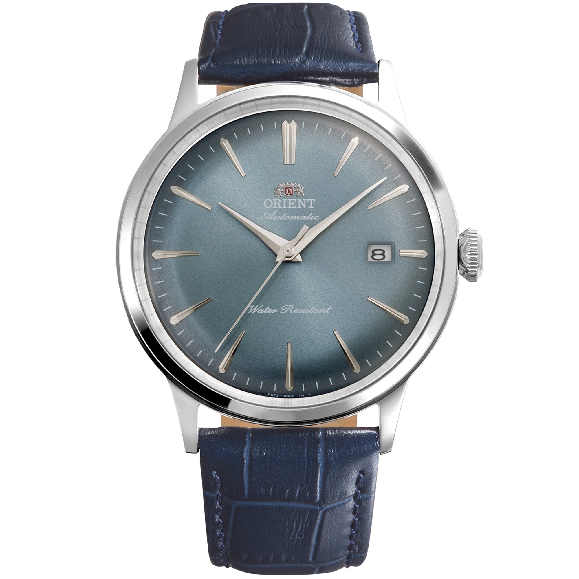 Orient Bambino Classic Vintage Style Blue Dial Leather Strap Men's Dress Watch RA-AC0030L30B
