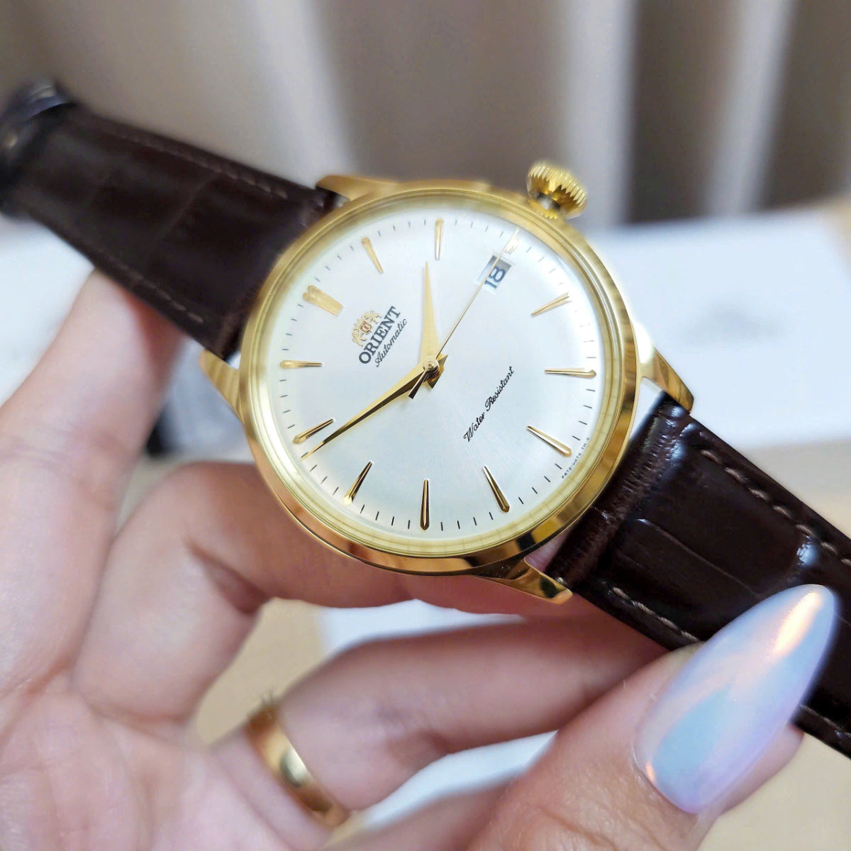 Orient Bambino Version 7 White Dial Men’s Dress Watch RA-AC0M01S30B