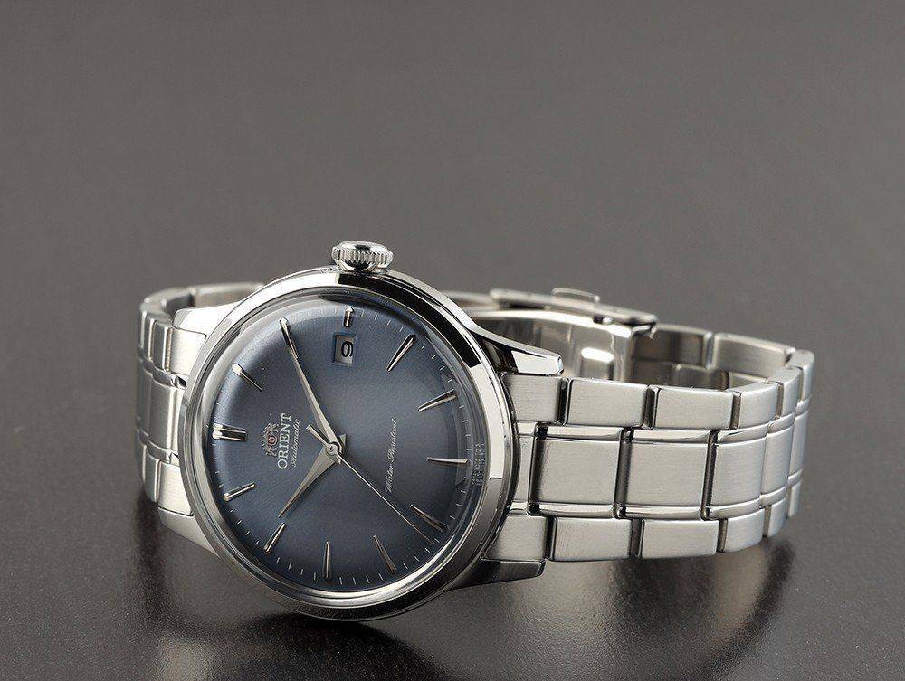 Orient Bambino Classic Vintage Style Blue Dial Steel Strap Unisex Dress Watch RA-AC0M10L30B