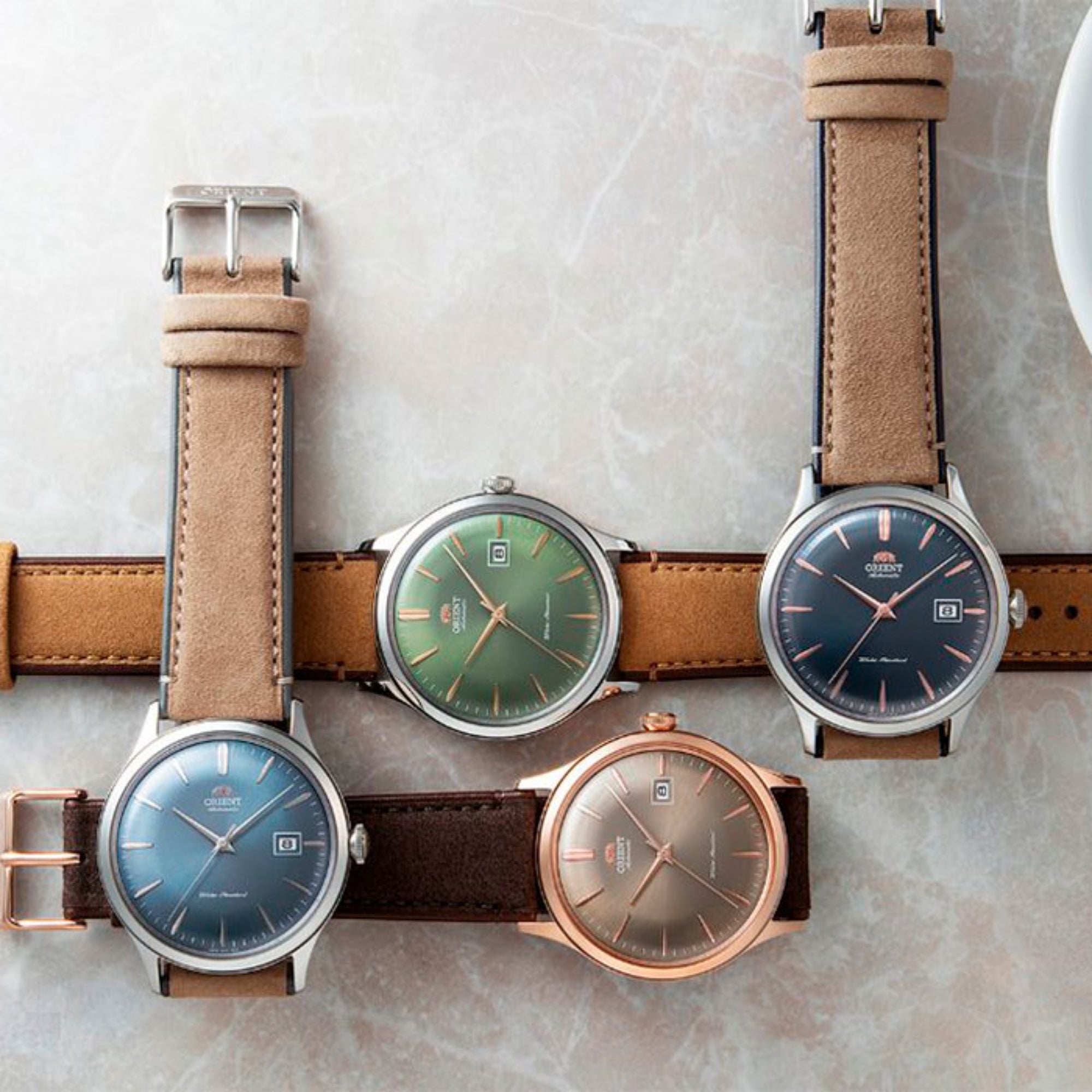 Orient Bambino Classic Vintage Style Automatic Navy Dial Leather Strap Men’s Dress Watch RA-AC0P02L30B