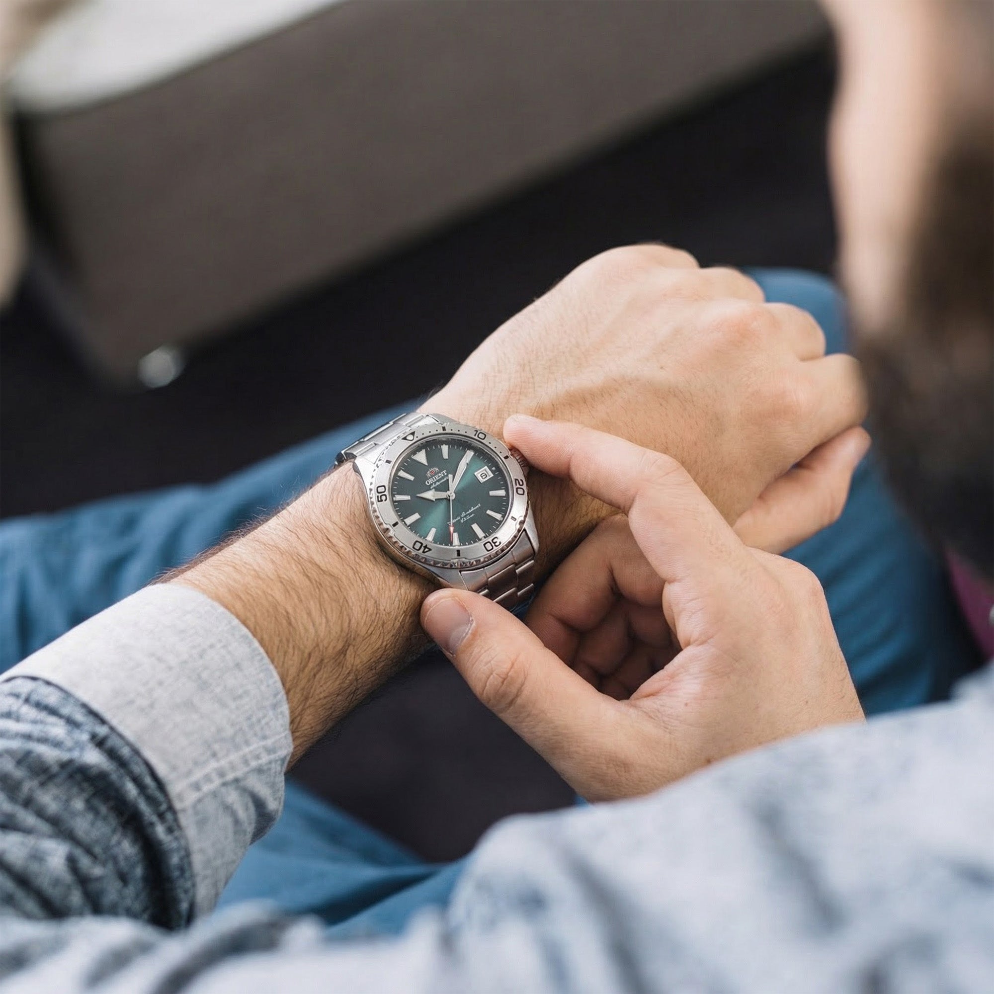 Orient Mako 40 Green Dial Steel Men's Dive Automatic Watch RA-AC0Q13E30B