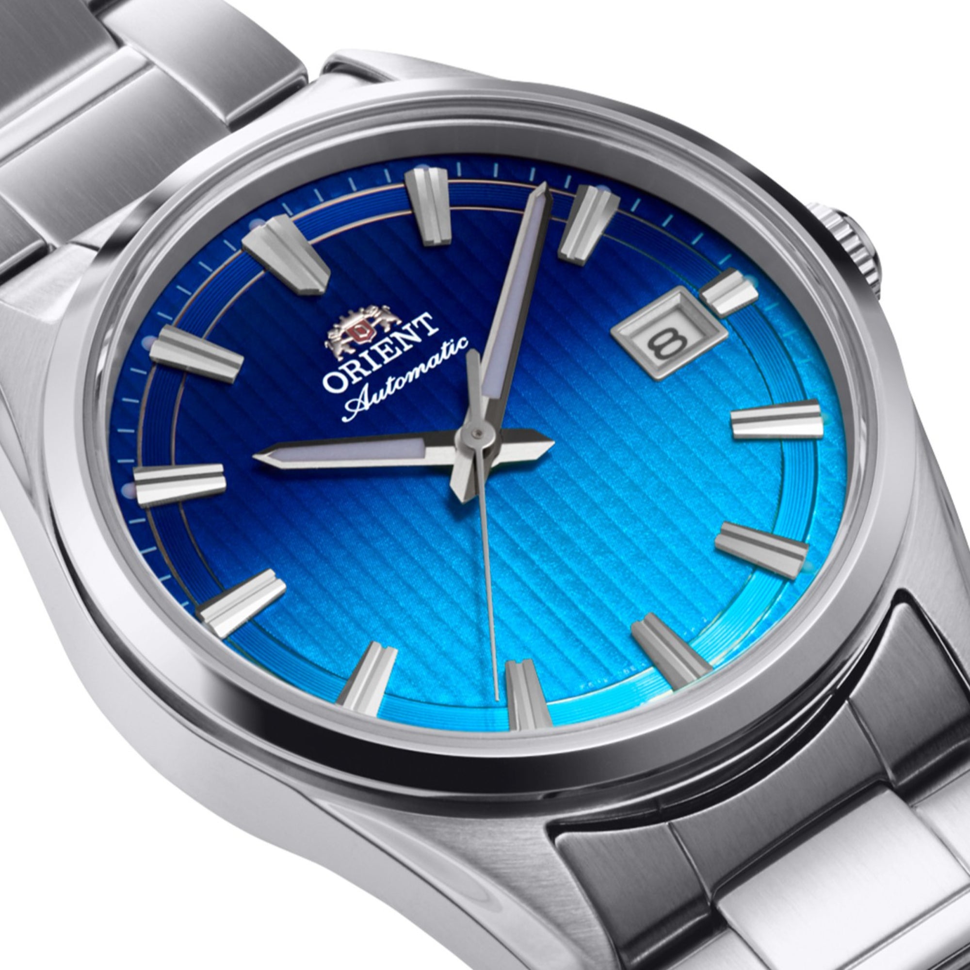 Orient Stretto RA-AC0R09L30B polished stainless steel case side profile