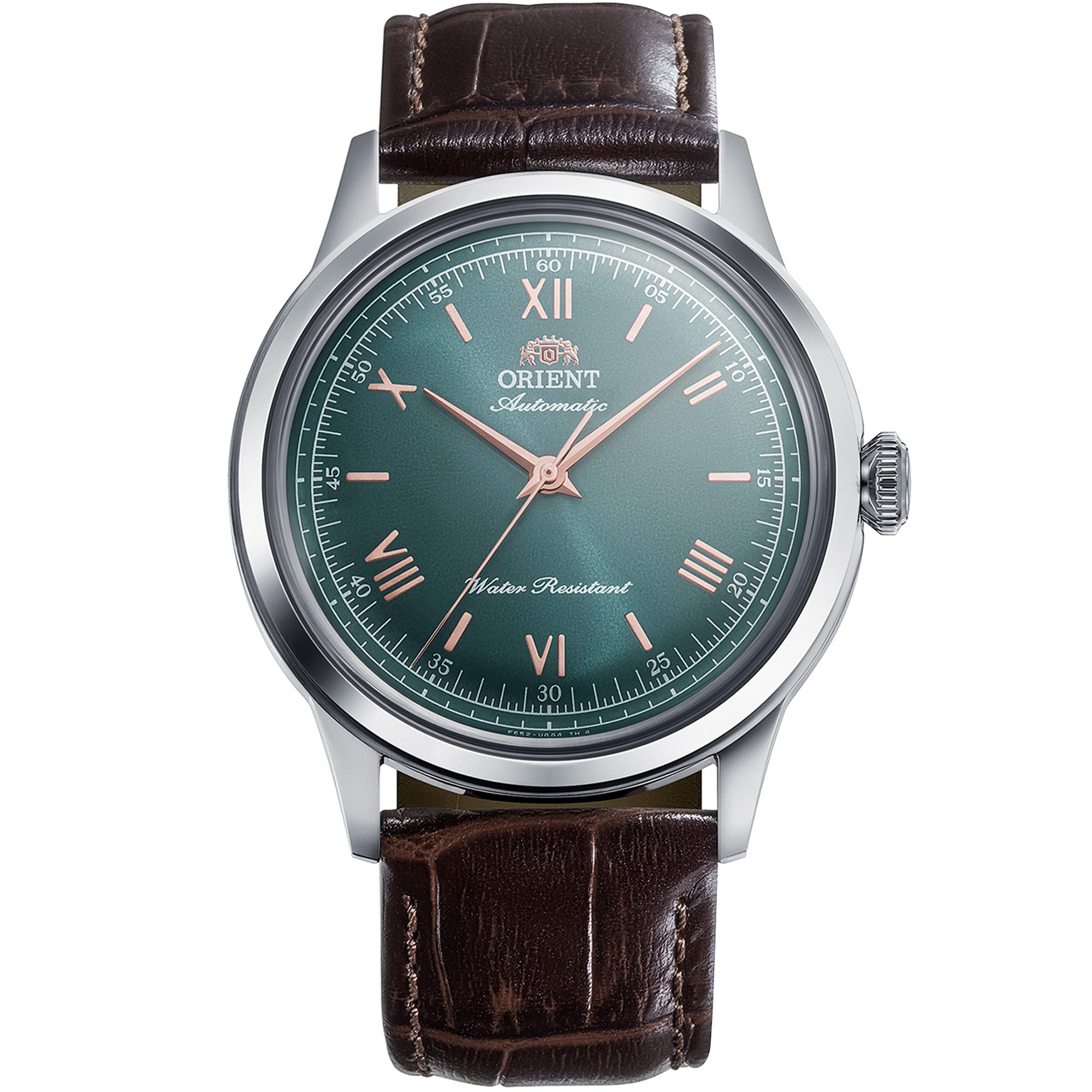 Orient Bambino Classic Vintage Style Green Dial Leather Strap Men's Dress Watch RA-BB0001E30B