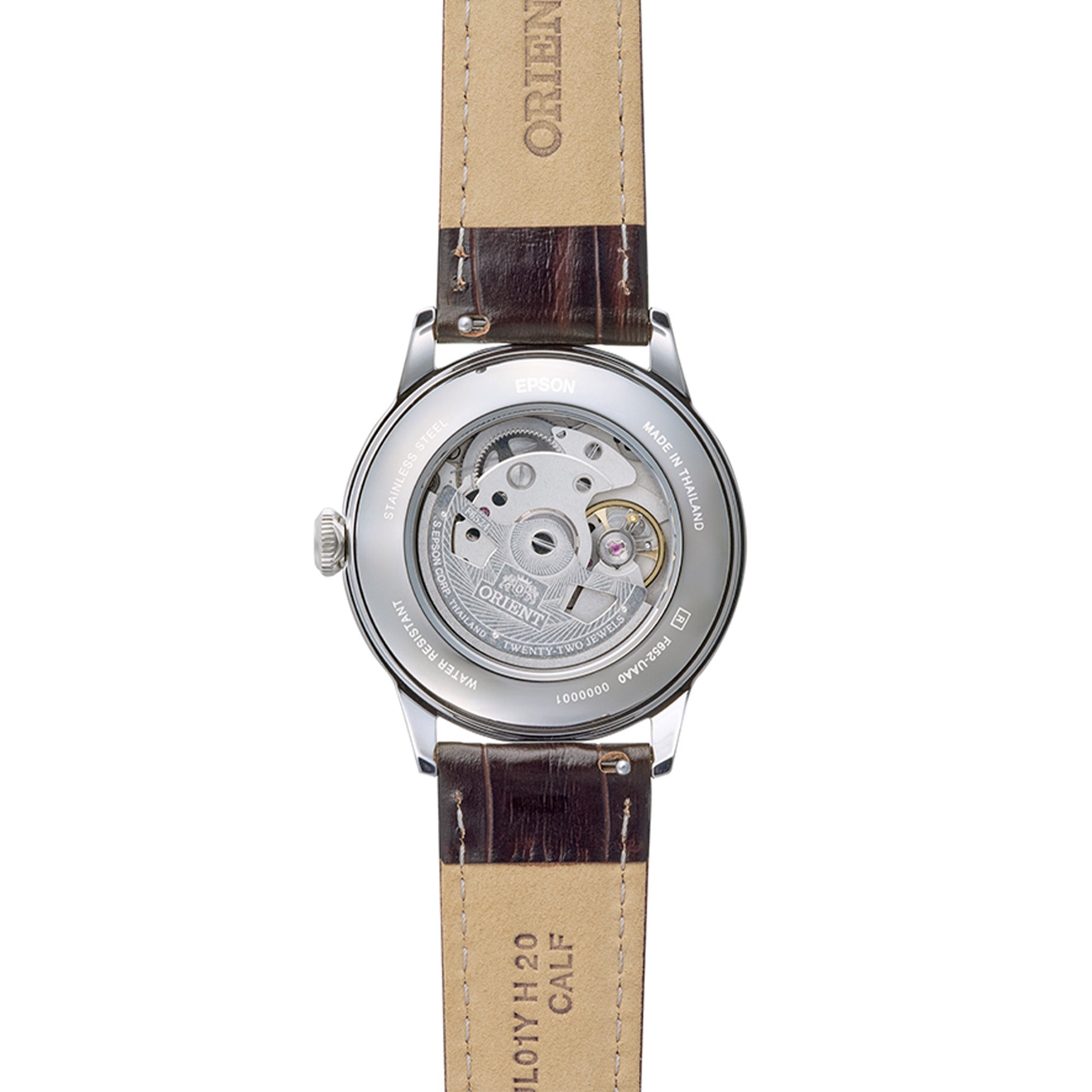 Orient Bambino RA-BB0003Y30B leather strap detail