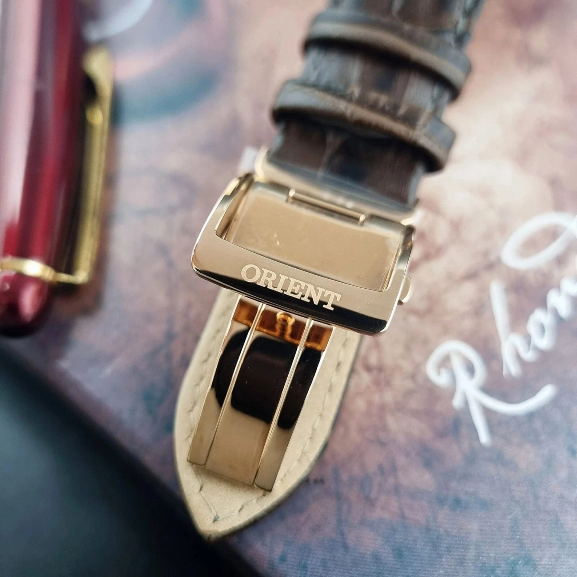Orient Sun and Moon Automatic Brown Dial Leather Strap Men's Watch RA-AK0009T30B