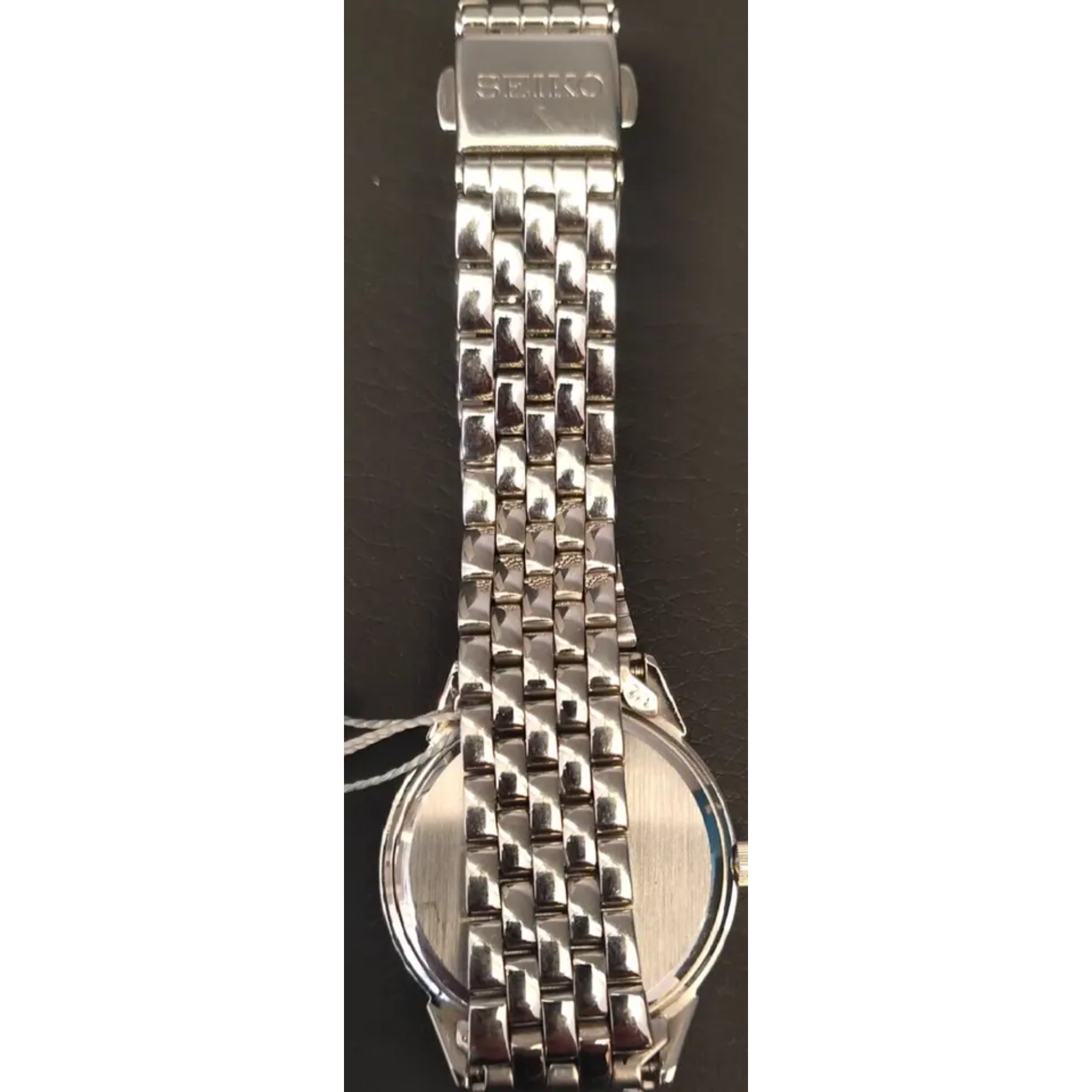 Seiko Ladies Dress Watch Silver Dial Steel Bracelet Jewelled Bezel SUR695P1