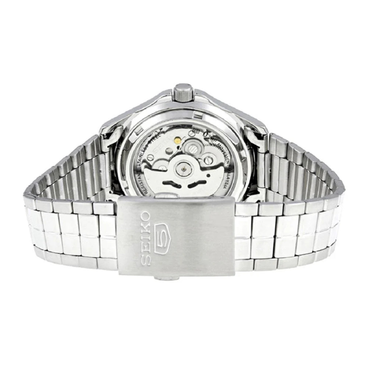 Seiko 5 Automatic White Dial Steel Strap Men's Watch SNKK87K1
