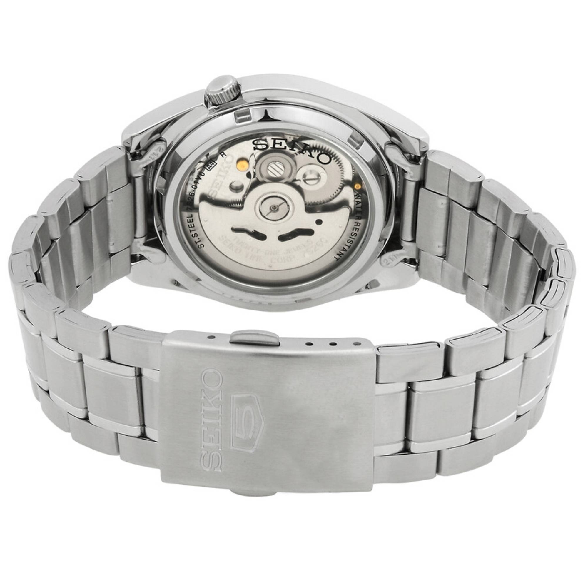 Seiko 5 Automatic Silver Dial Stainless Steel Strap Men's Watch SNKL51K1