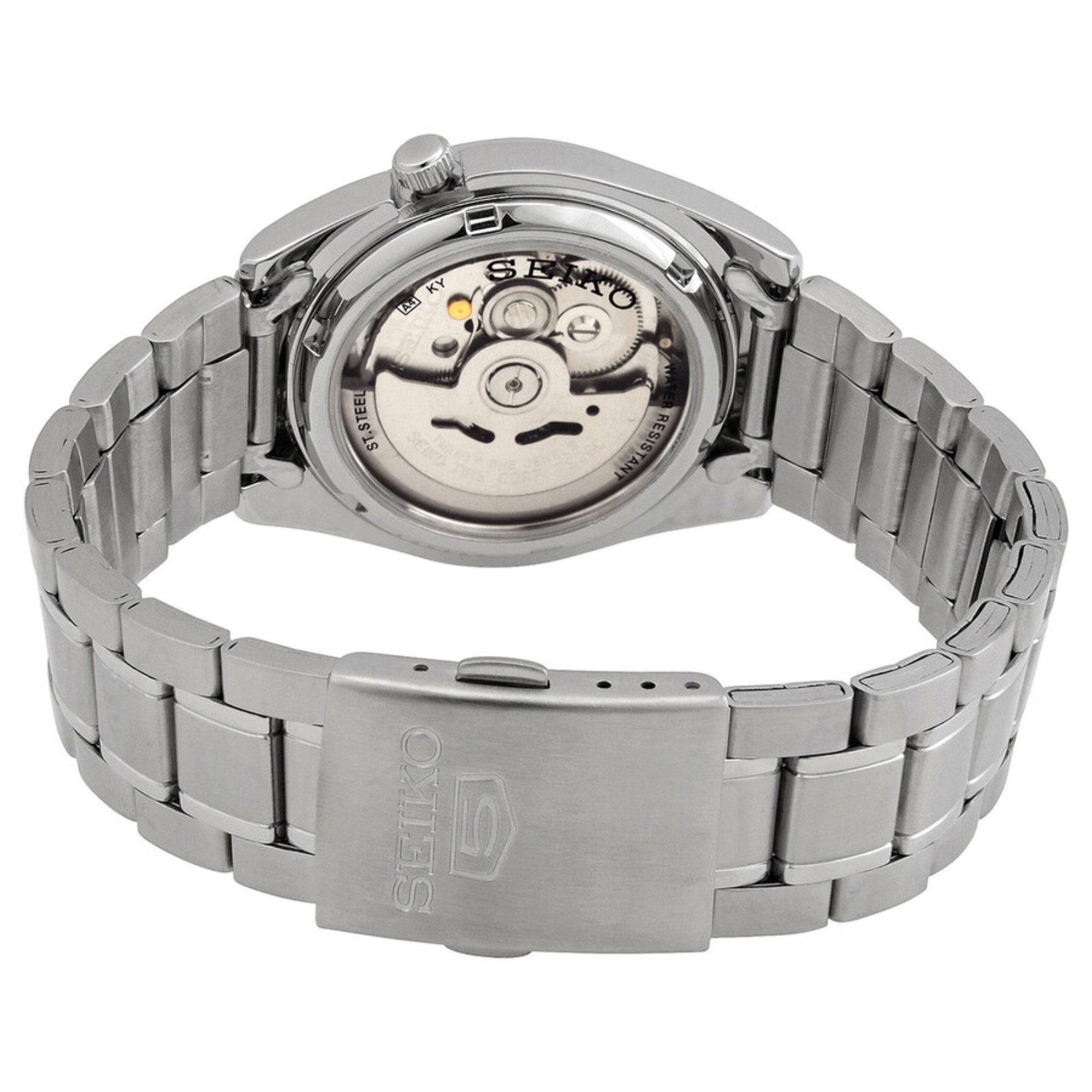 Seiko 5 Automatic Black Dial Stainless Steel Bracelet Men's Watch SNKL45K1