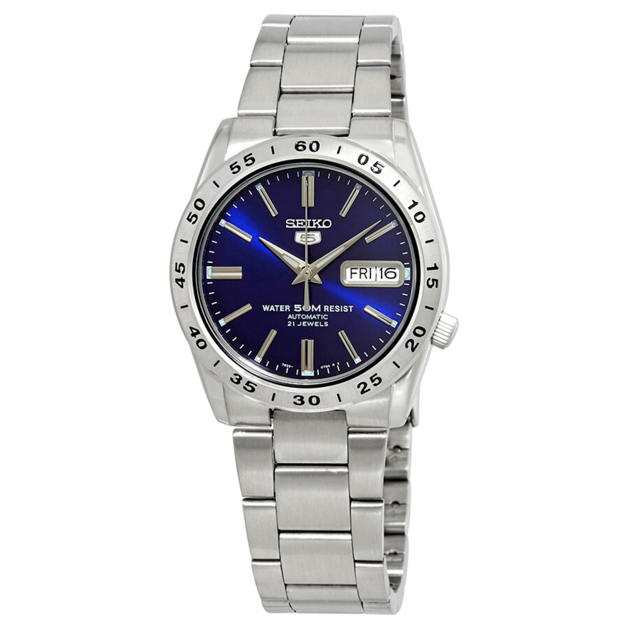 Seiko 5 Automatic Blue Dial Stainless Steel Men's Watch SNKD99K1