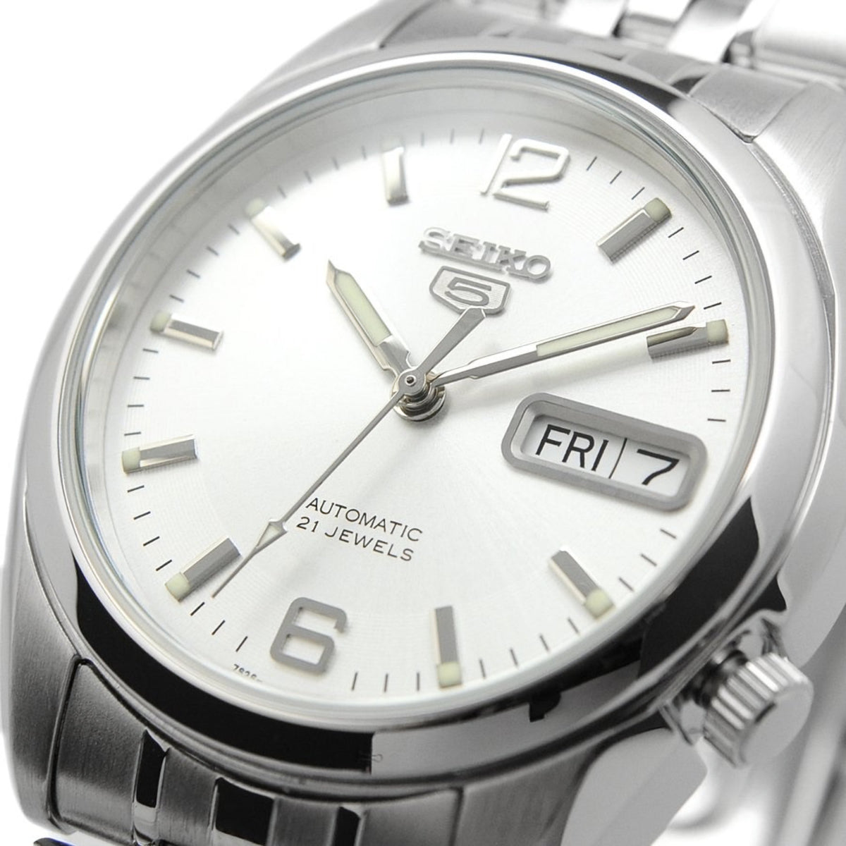 Seiko 5 Automatic Silver Dial Stainless Steel Men's Watch SNK385K1