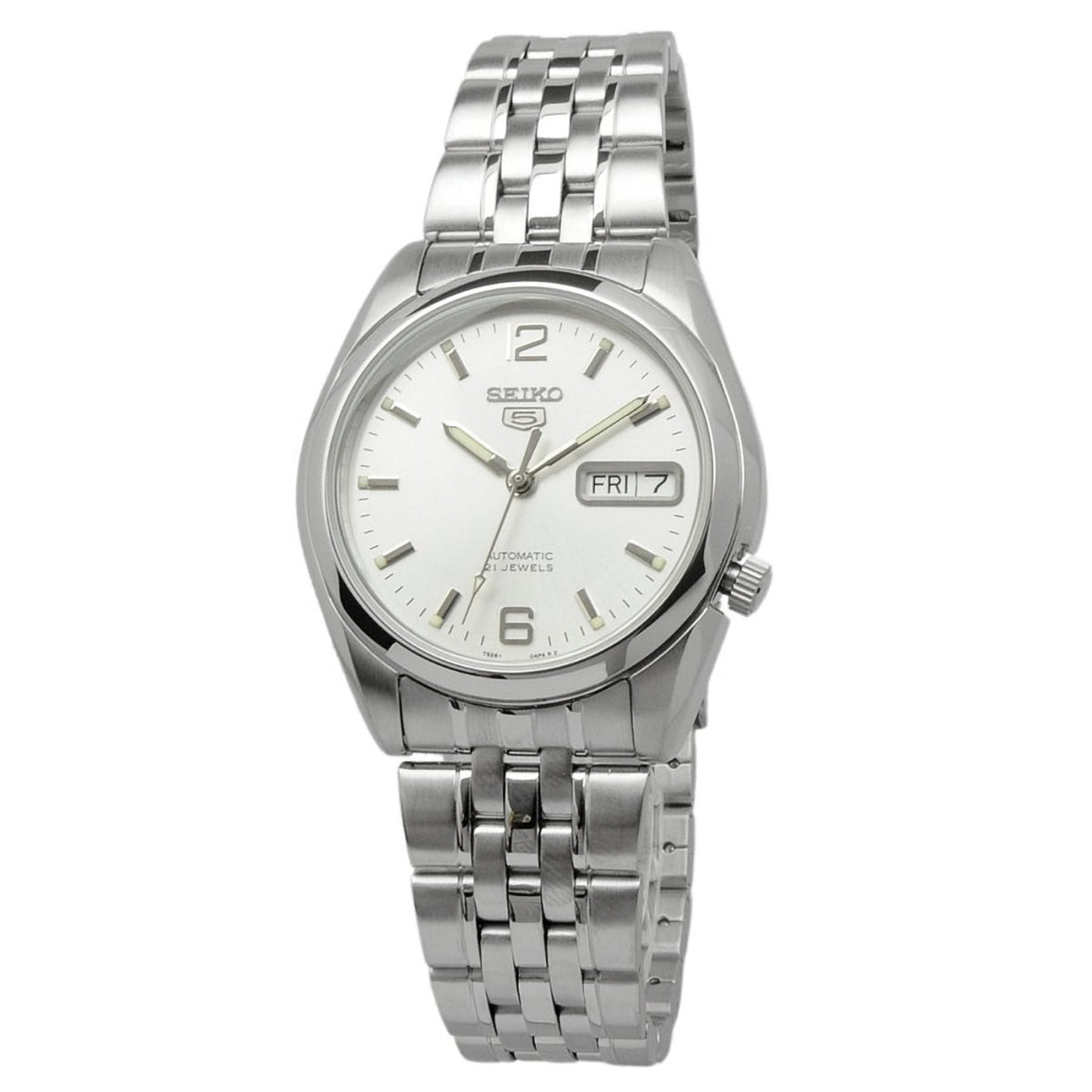 Seiko 5 Automatic Silver Dial Stainless Steel Men's Watch SNK385K1