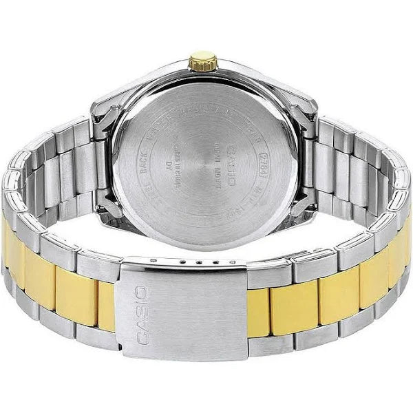 Casio Quartz Silver Dial Two-Tone Stainless Steel Bracelet Unisex Watch MTP-1302PSG-7AVEF