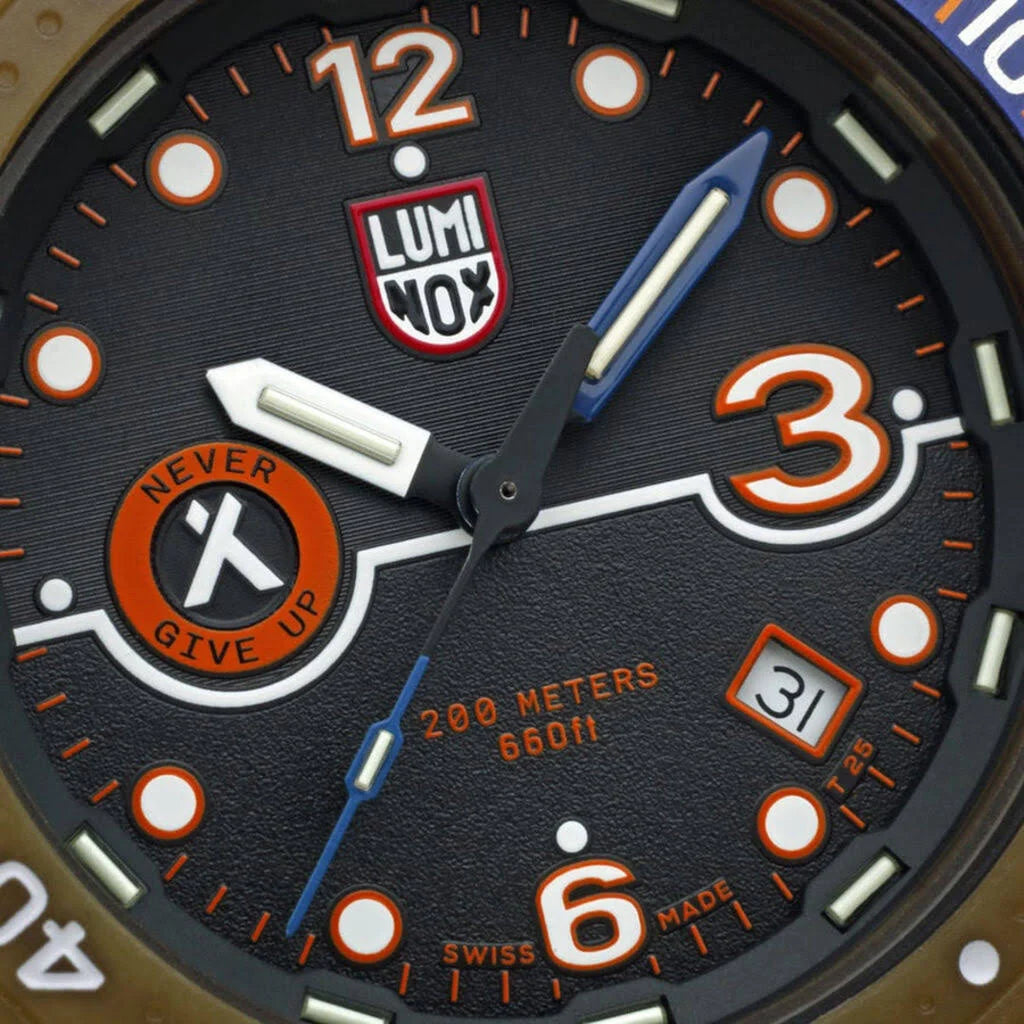 Luminox Bear Grylls Survival Rule of 3 3720 ECO Series Black Dial Rubber Strap Men's Watch XB.3729.ECO