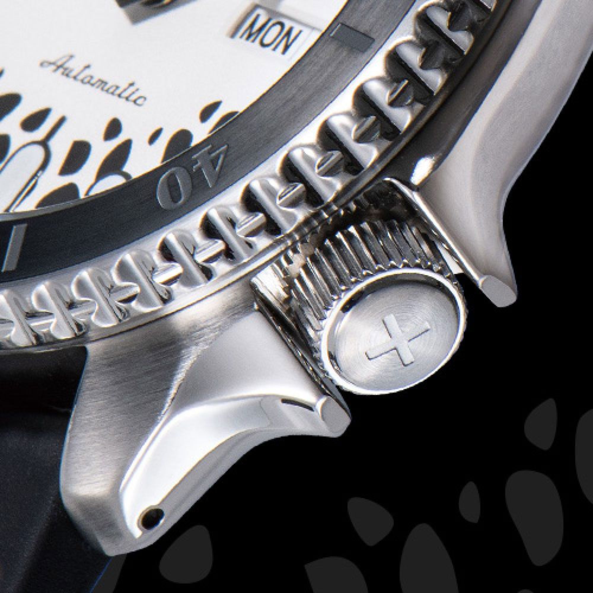 Seiko 5 Sports One Piece Trafalgar D. Water Law Automatic White Dial Black Silicone Strap SRPH63K1