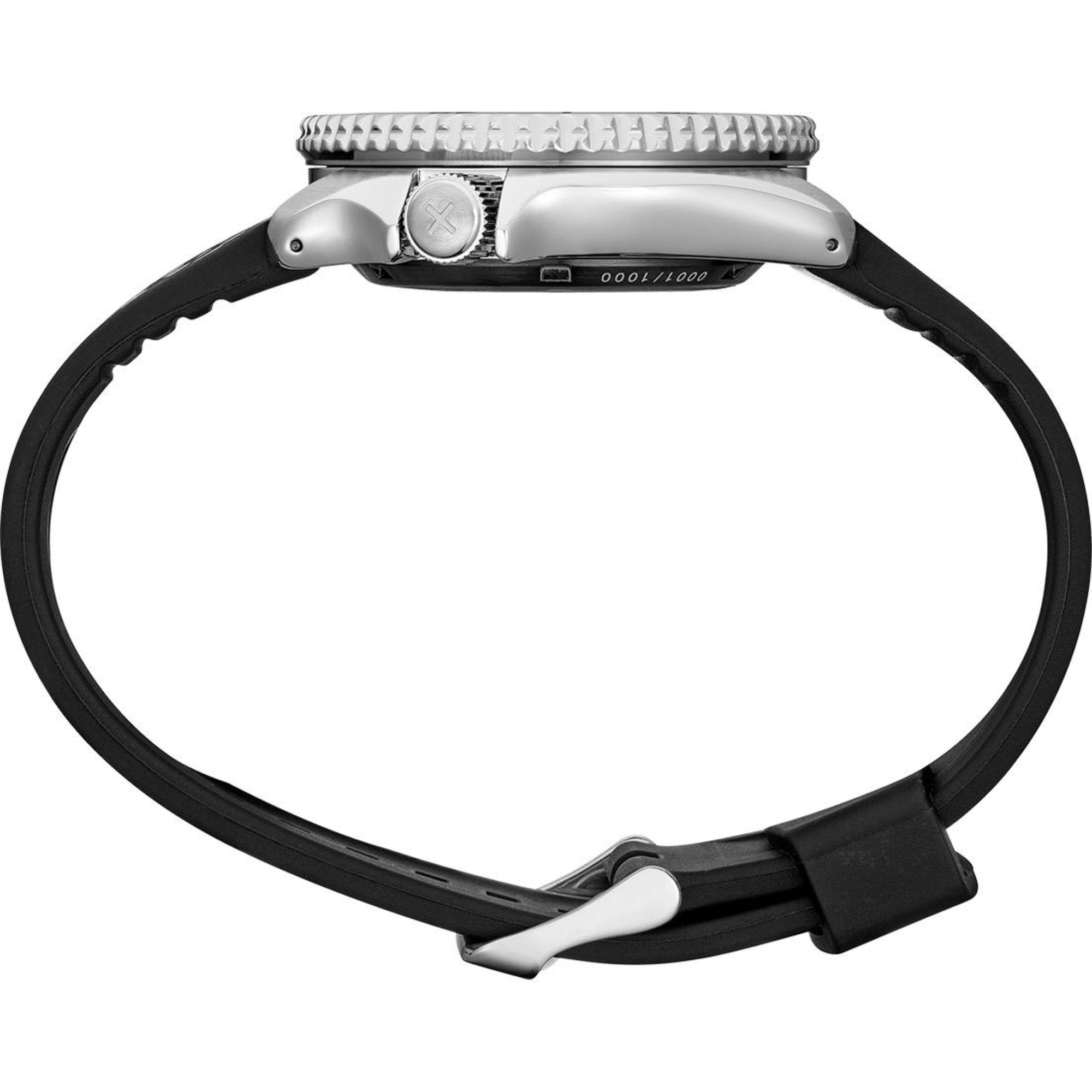Seiko 5 Sports One Piece Trafalgar D. Water Law Automatic White Dial Black Silicone Strap SRPH63K1