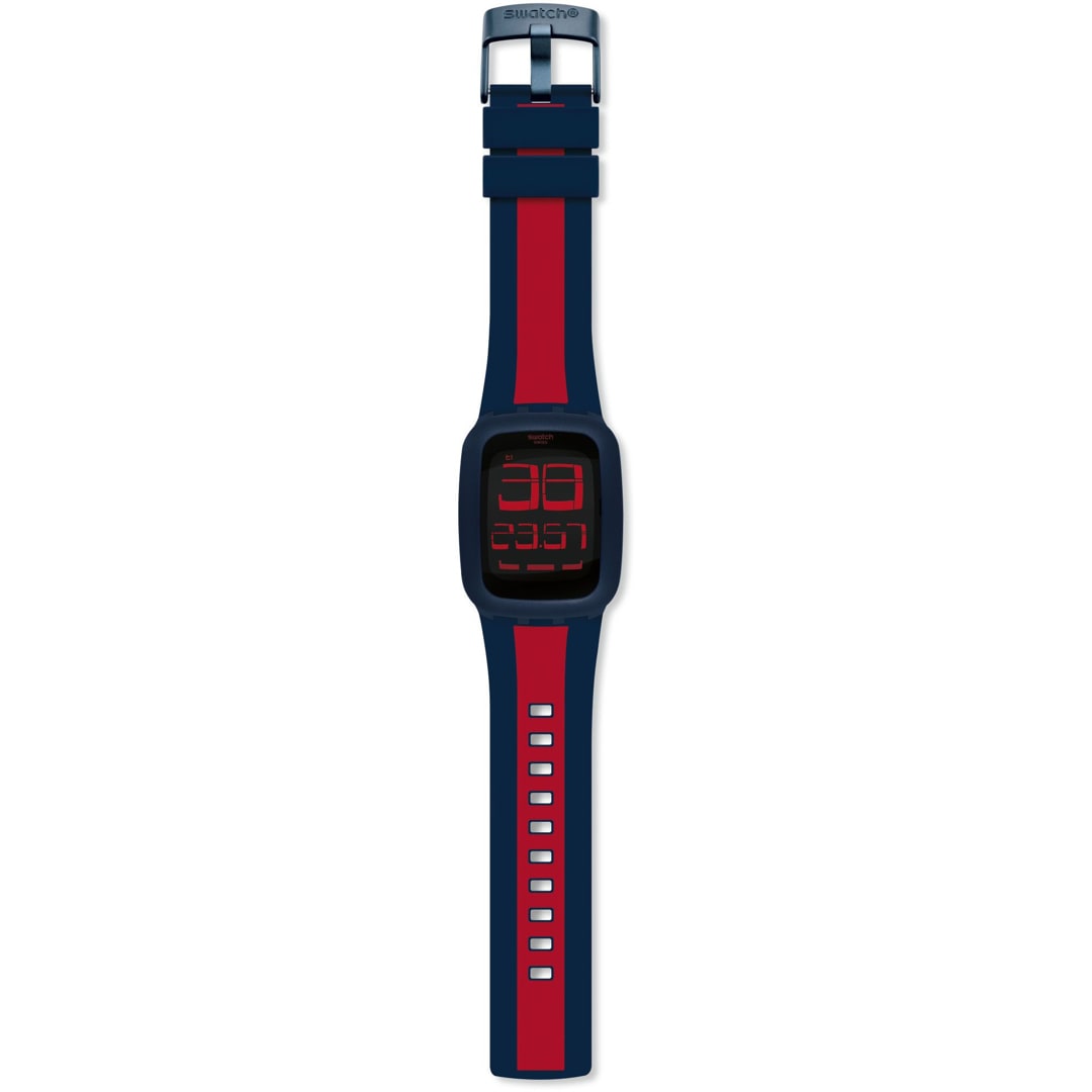 Swatch Touch Silicone Strap Digital Dial Men's Watch SURN101D