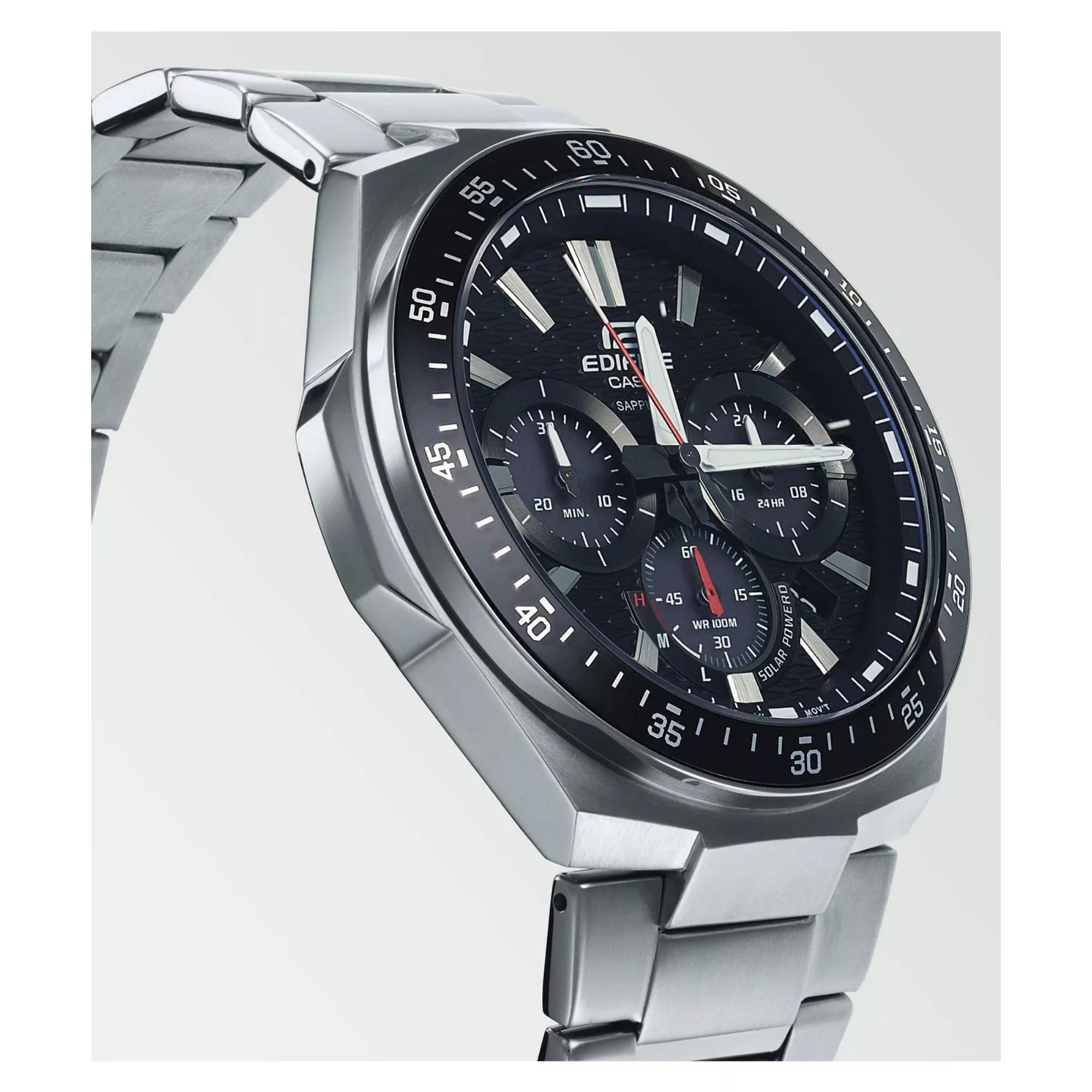 Casio Edifice Solar Quartz Black Dial Stainless Steel Bracelet Men’s Watch EFS-S600D-1A4VUEF