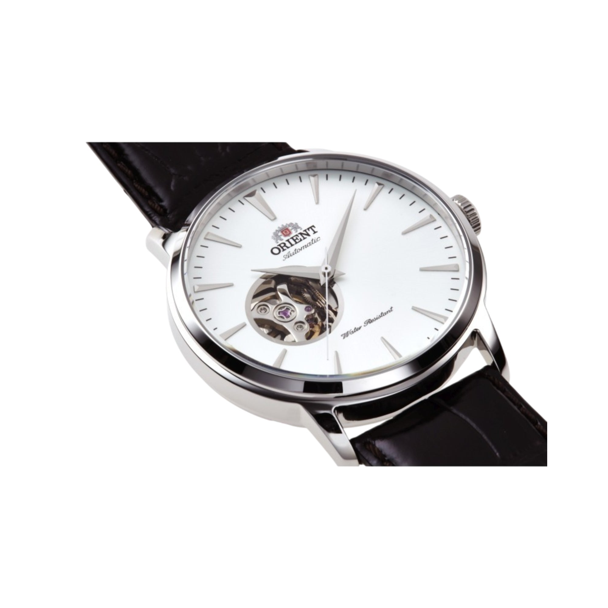 Orient Esteem II Contemporary Open Heart Automatic White Dial Men’s Watch TAG02005W0