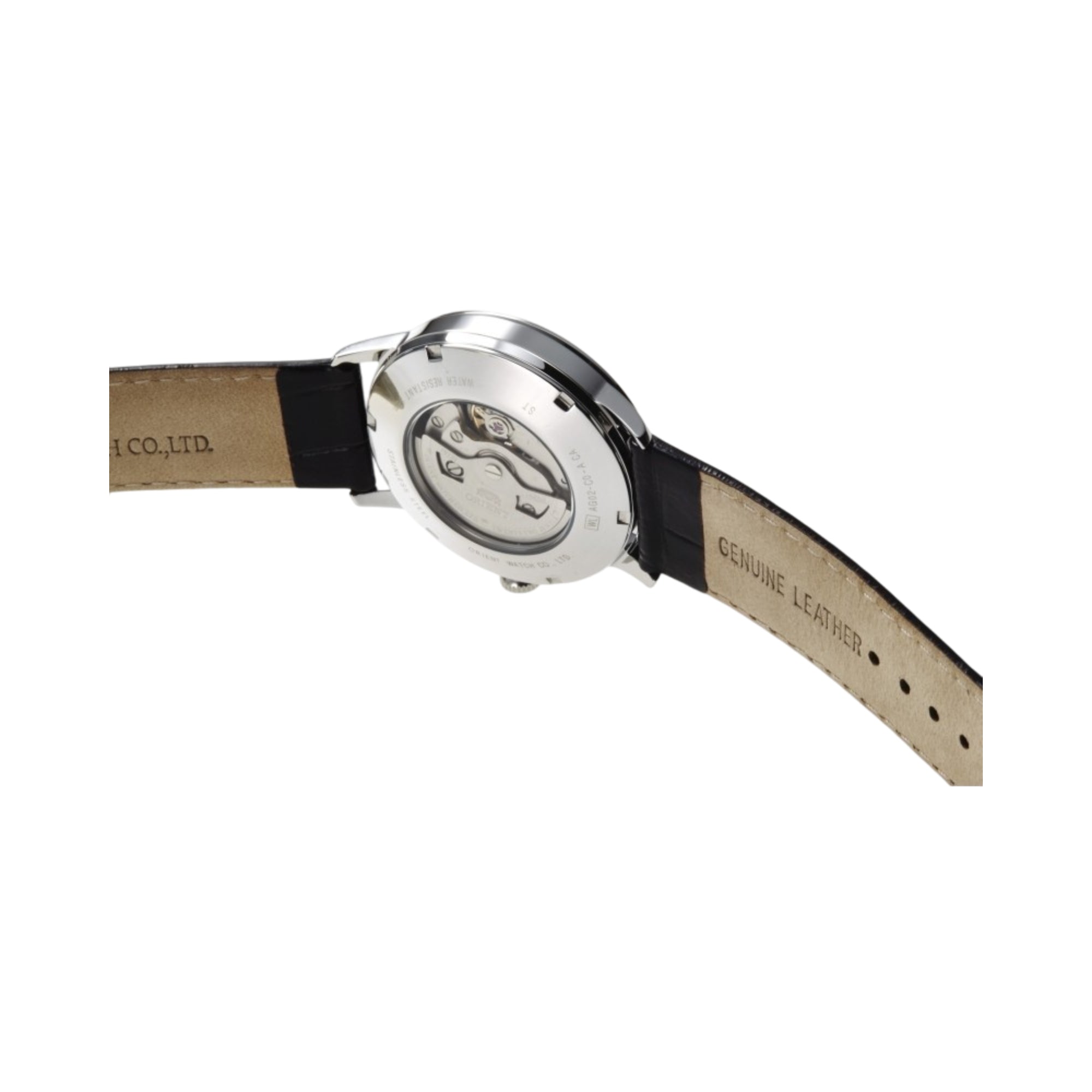 Orient Esteem II Contemporary Open Heart Automatic White Dial Leather Strap Men’s Watch TAG02005W0
