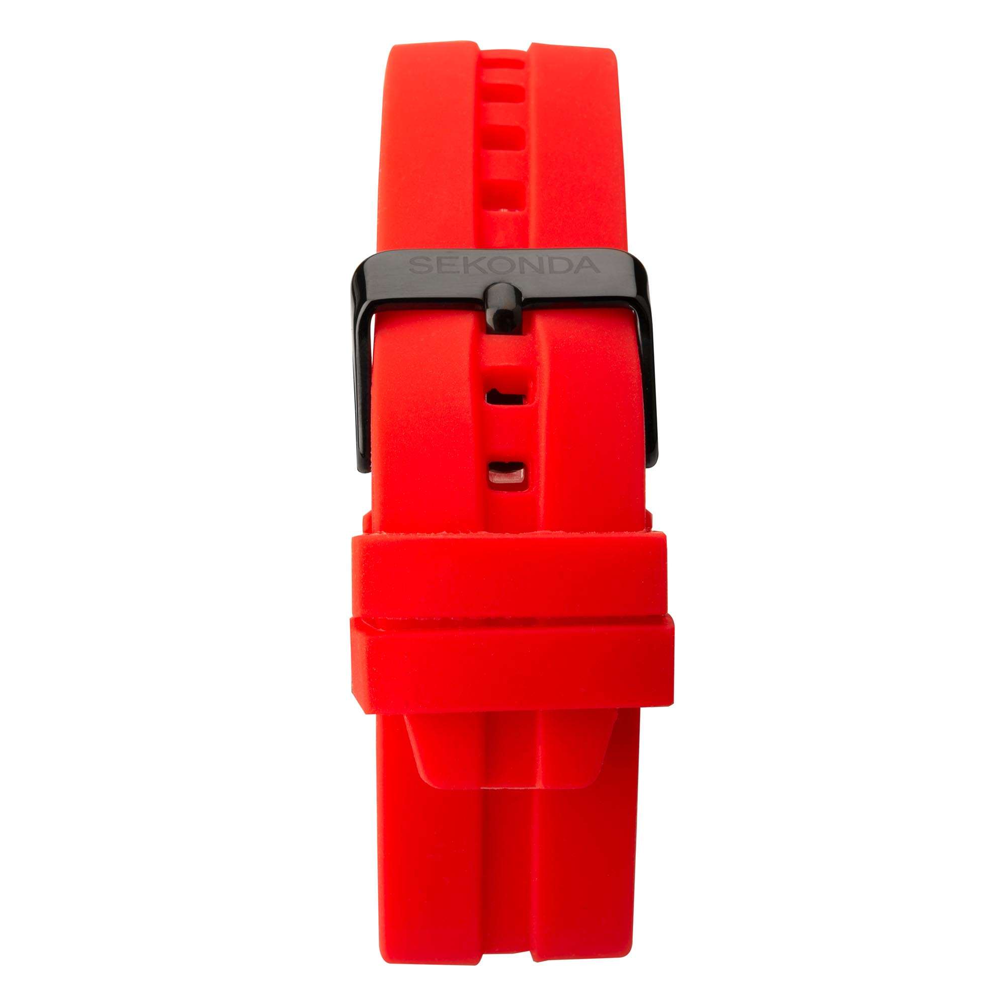 Sekonda Sports Quartz Red Dial Red Rubber Strap Men's Watch 1985