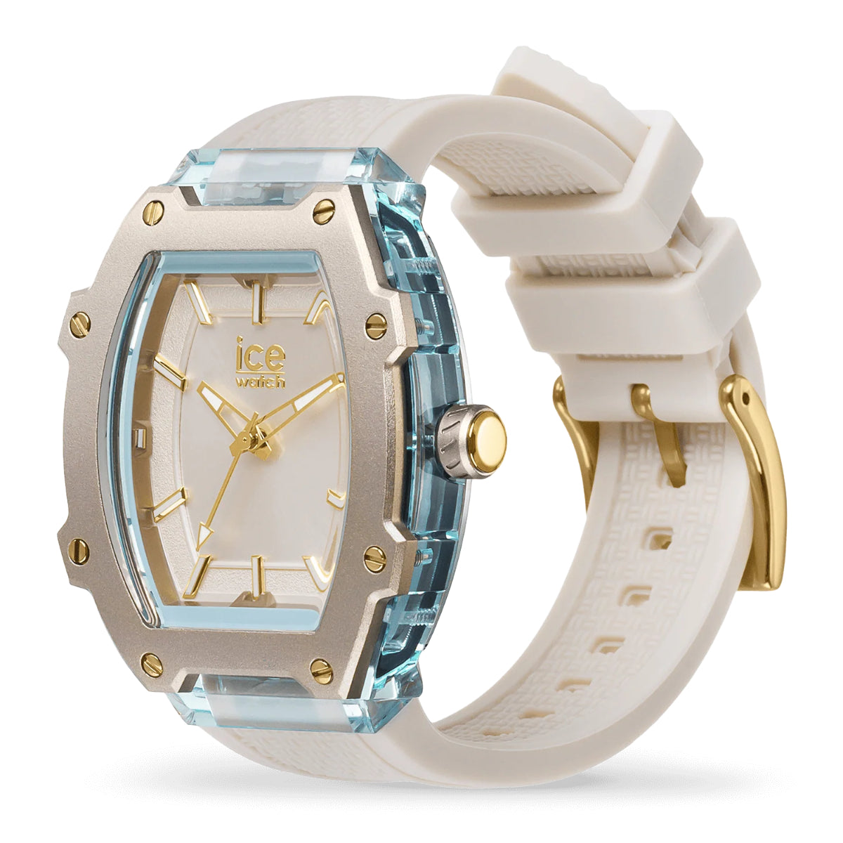 ICE Boliday Quartz Almond Skin Beige Dial Silicone Strap Women’s Watch 023321