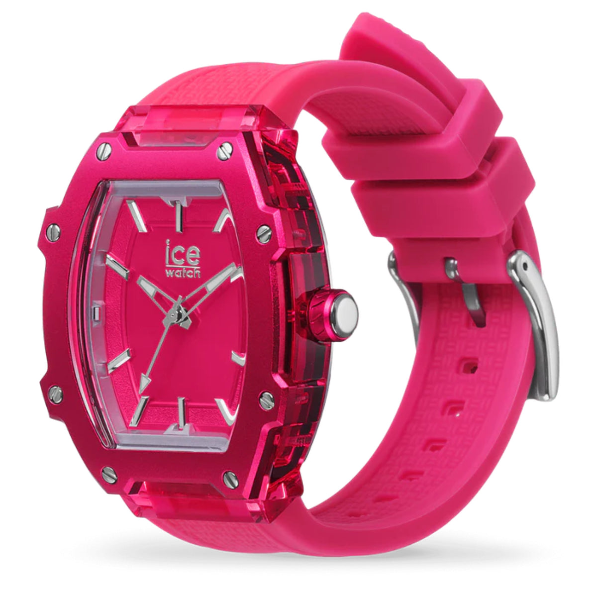 ICE Boliday Quartz Flashy Pink Dial Silicone Strap Unisex Watch 023323