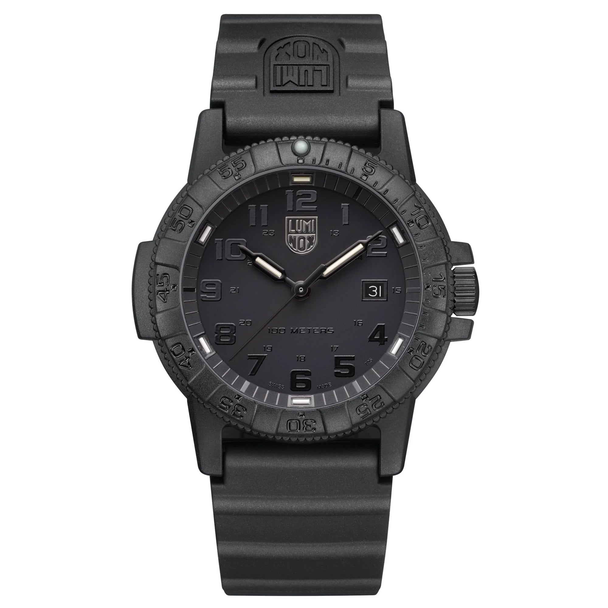 Luminox Leatherback Sea Turtle 44mm Black Dial Rubber Quartz Watch XS.0321.BO.L