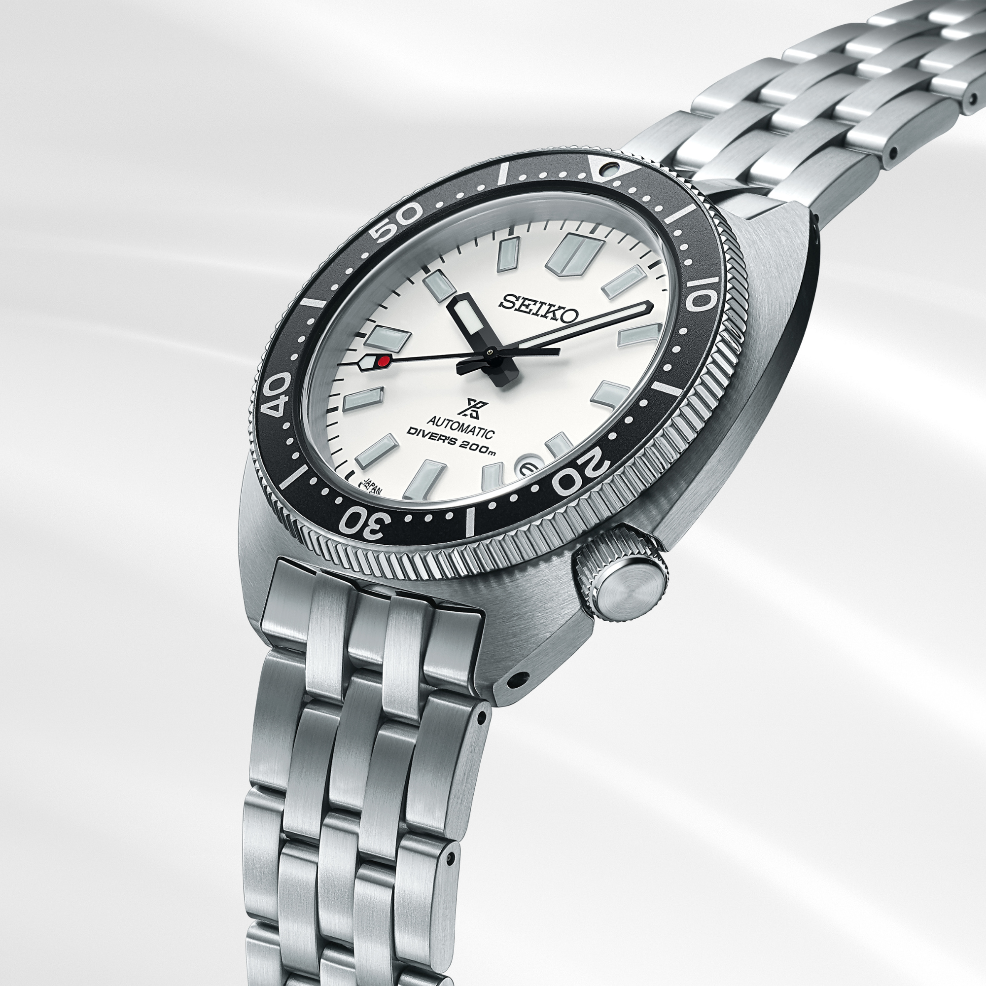 Seiko Prospex Heritage Turtle 1968 Recreation Automatic White Dial Stainless Steel Bracelet SPB313J1