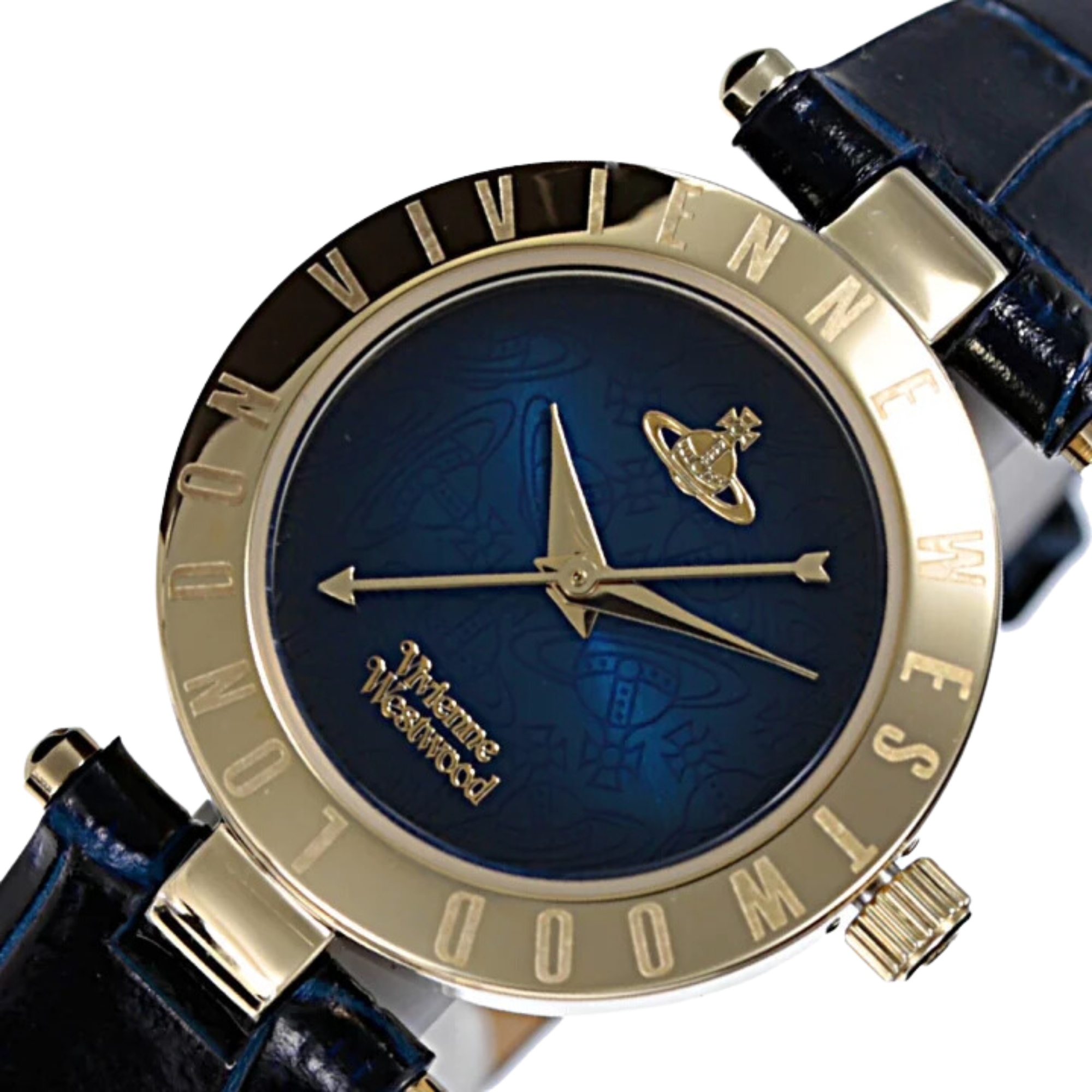 Vivienne Westwood Exclusive Westbourne II Quartz Blue Dial Blue Leather Strap Ladies Watch VV092NVNV