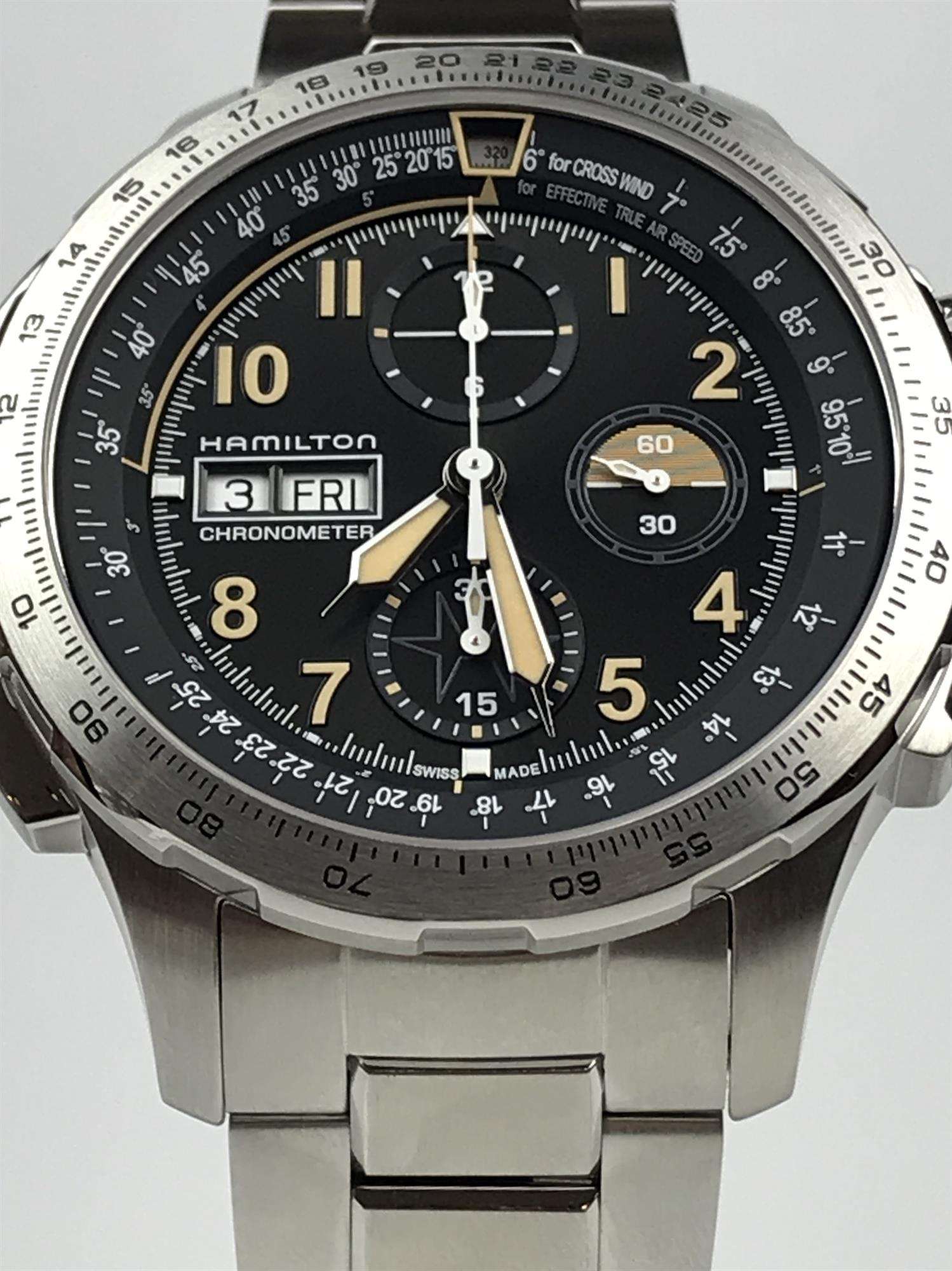 Hamilton Khaki Aviation 45mm Limited Edition Black Dial Steel Mens Automatic Watch H77796135
