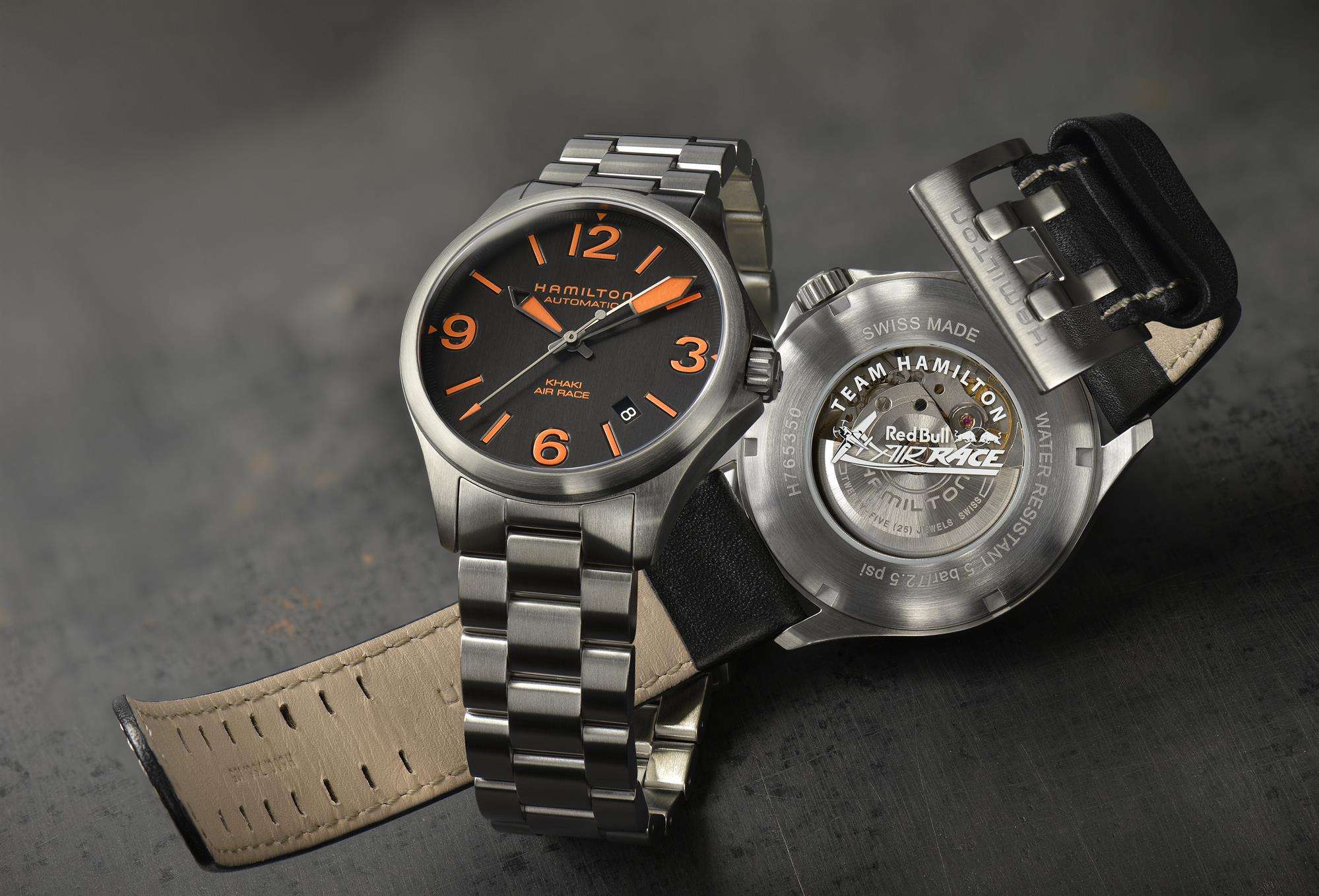 Hamilton Khaki Aviation Red Bull Air Race Black Dial Men's Watch H76535731 - WatchNation