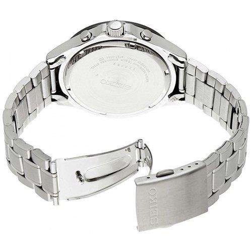 Seiko Silver Stainless Steel Chronograph Date Silver Dial Men's Watch SKS483P1