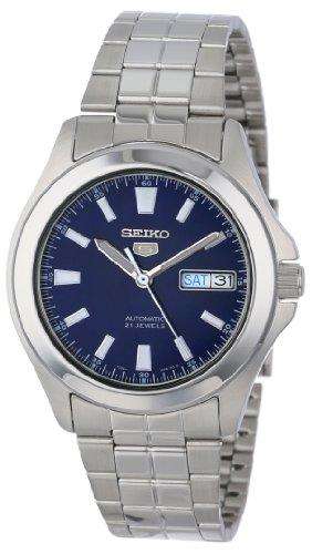 Seiko 5 Automatic Navy Blue Dial Stainless-Steel Bracelet Men's Watch SNKL07