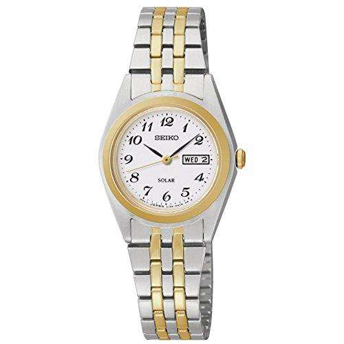 Seiko Solar Stainless Steel Gold Ladies' Watch SUT116P9 - WatchNation