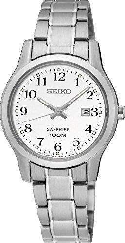 Seiko Quartz Stainless Steel White Dial Ladies Watch SXDG89P1