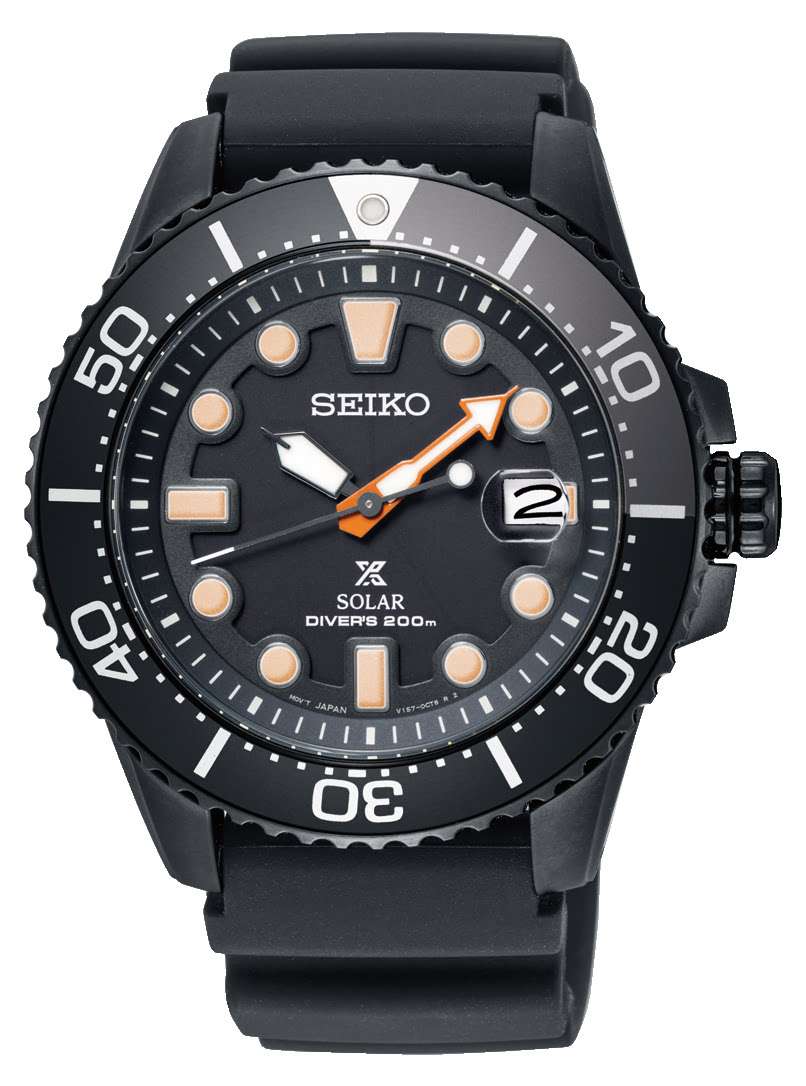 Seiko Prospex Solar Black Series Limited Edition Black Dial Men's Diver's Watch SNE493P1